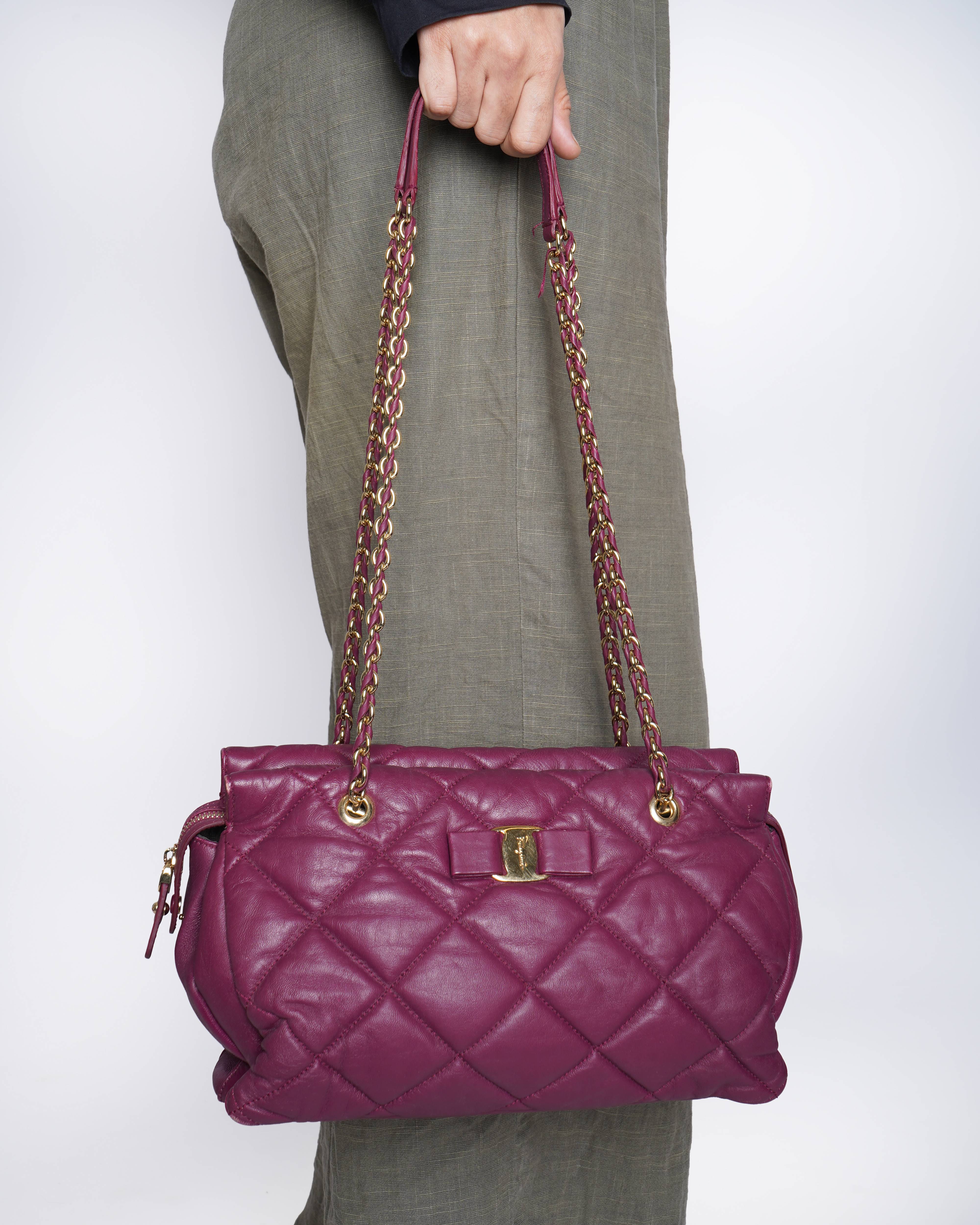 Salvatore Ferragamo gancini quilted shoulder bag
