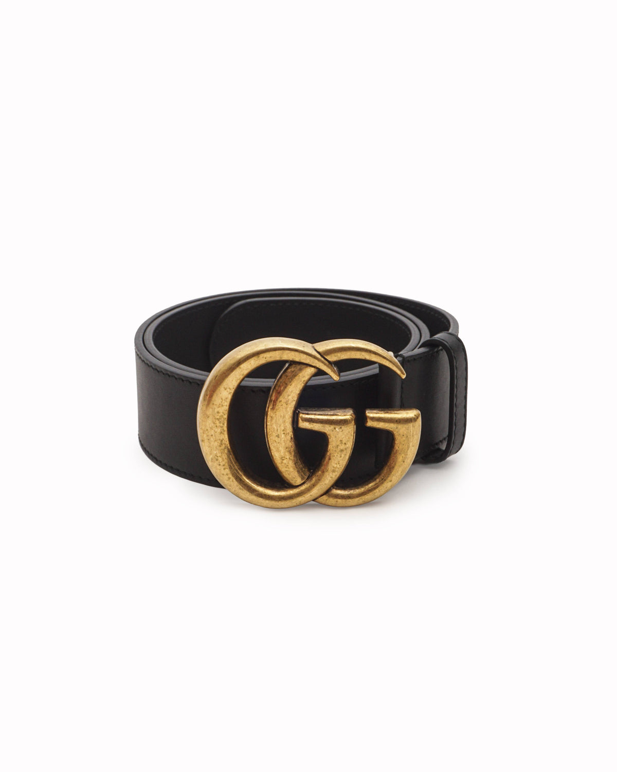 Gucci GG Marmont Black Leather Belt