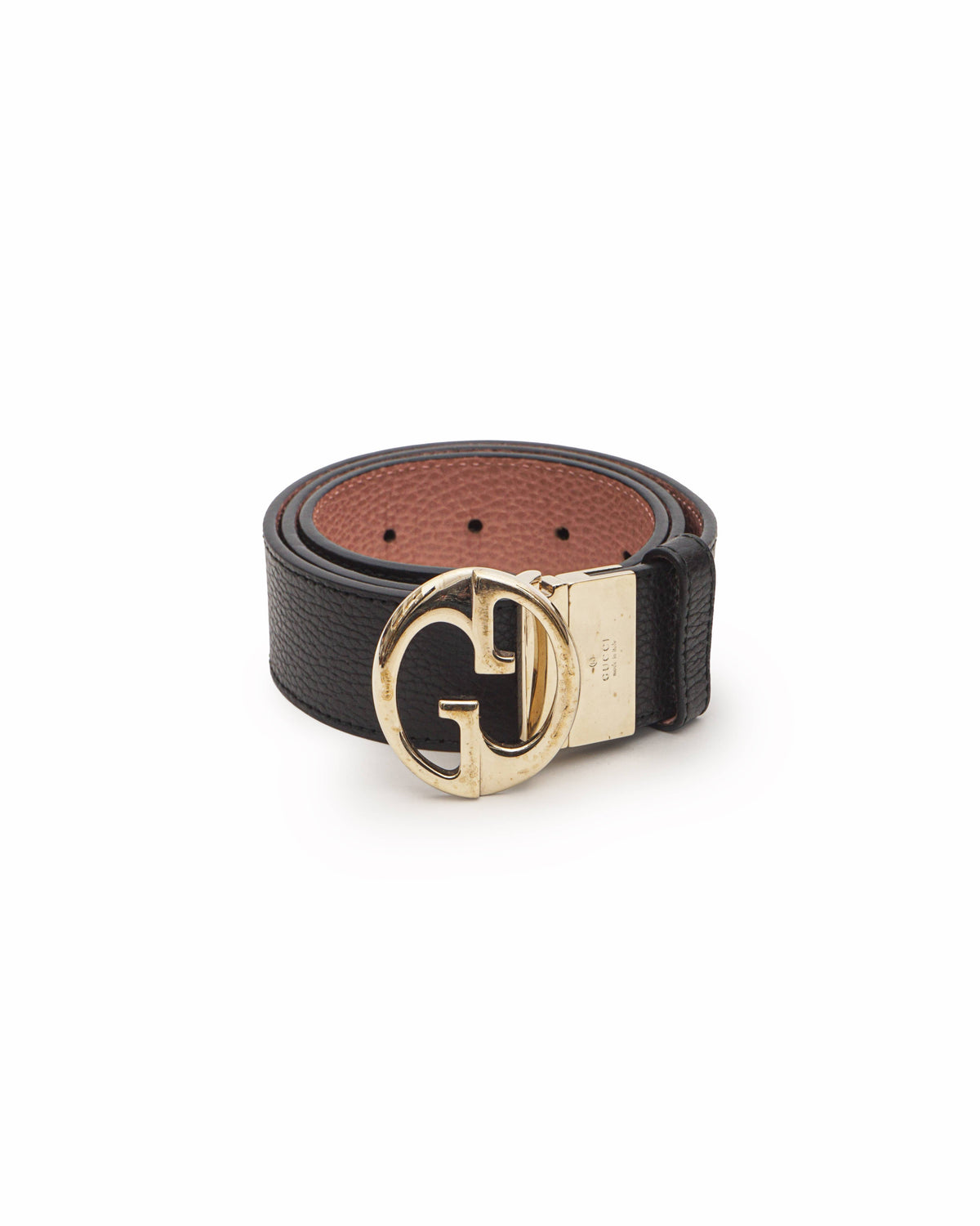 Gucci Women's Black & Pink Reversible Leather Belt