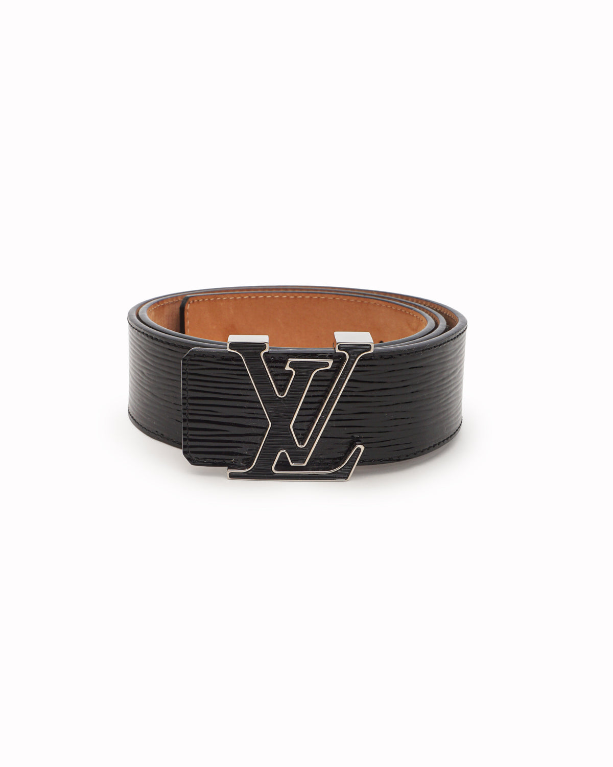 Louis Vuitton Black Electric Epi Leather LV Initiales Belt