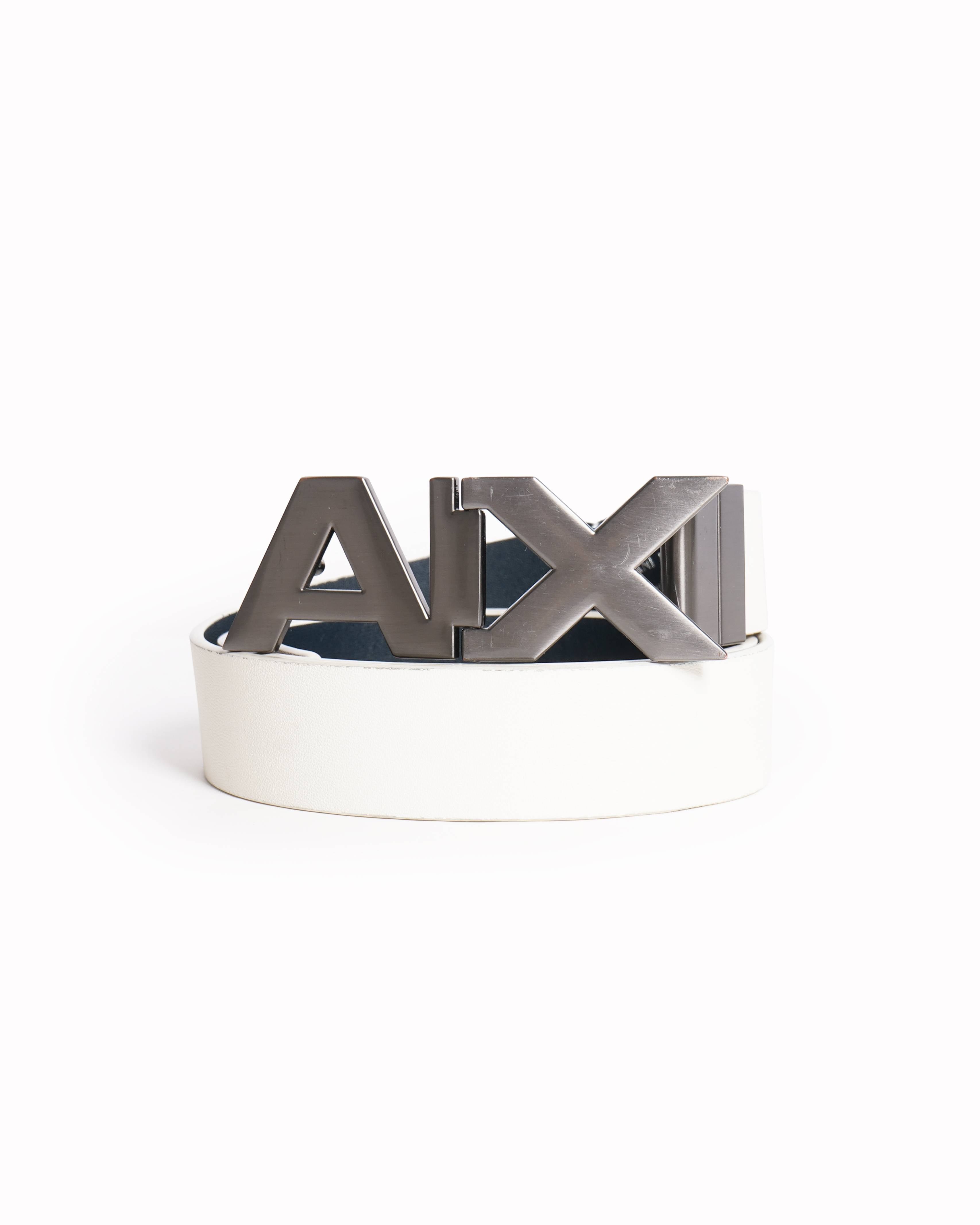 Armani exchange Reversible belt with logo buckle