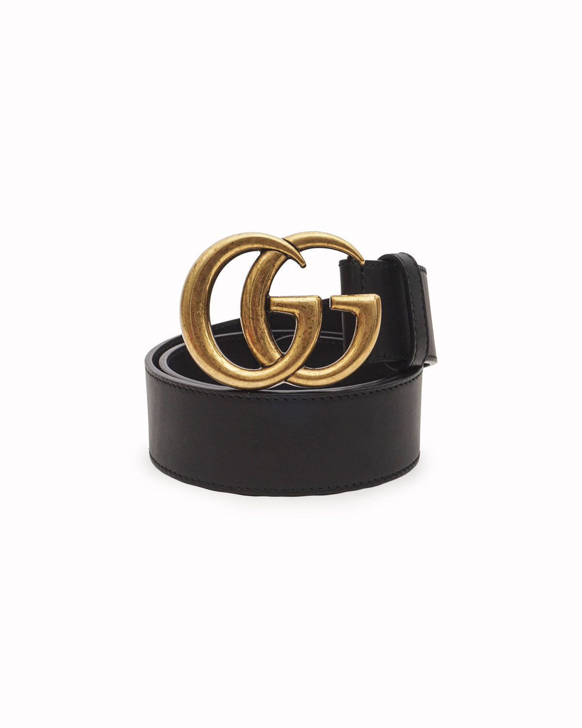 Gucci GG Marmont Black Leather Belt