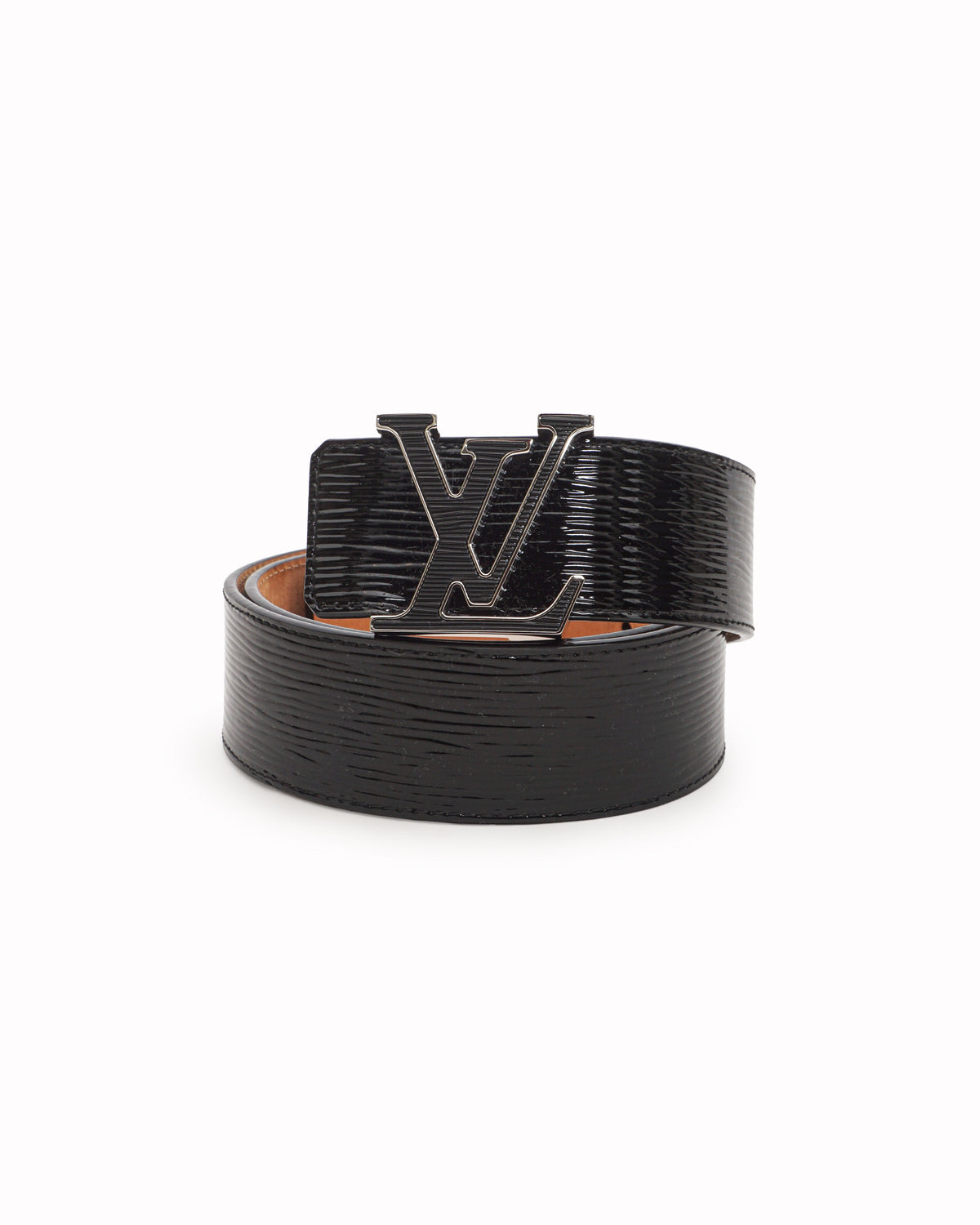 Louis Vuitton Black Electric Epi Leather LV Initiales Belt