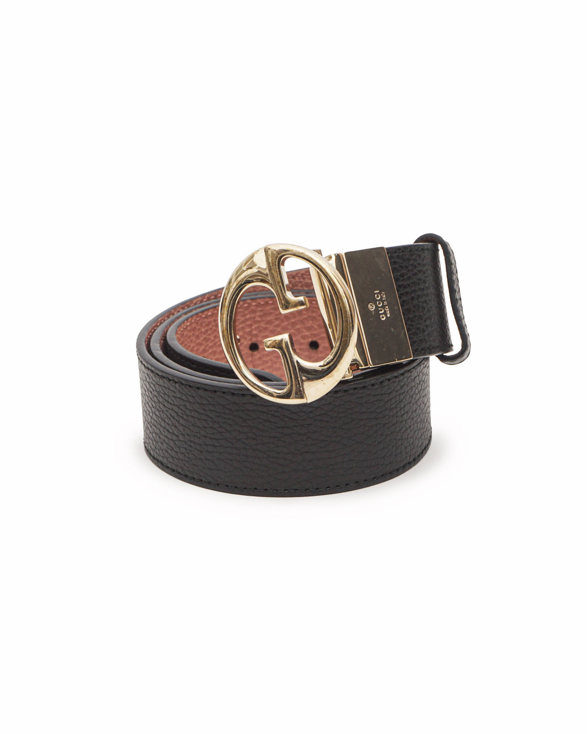 Gucci Women's Black & Pink Reversible Leather Belt