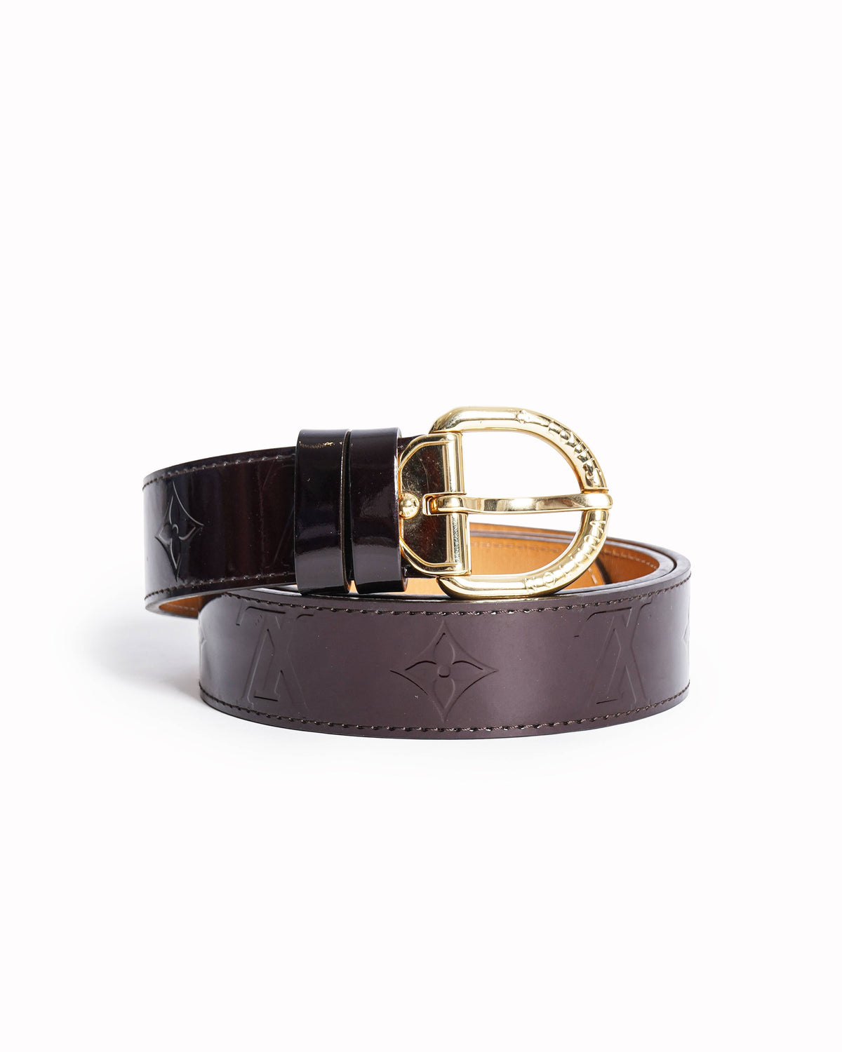 Louis Vuitton Women's Patent Leather Monogram Belt