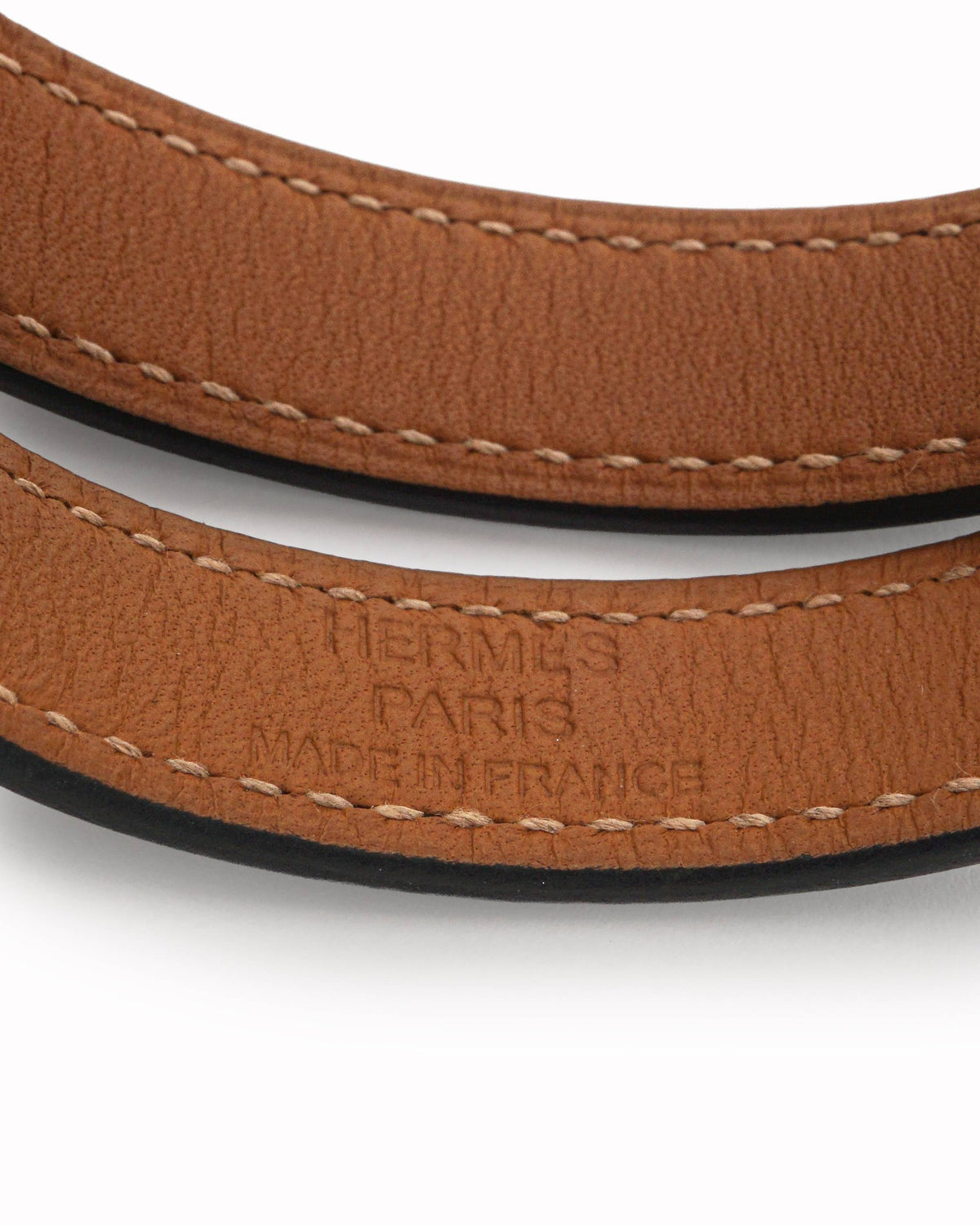 Hermès Black Leather Kelly Double Tour Gold Hardware Bracelet