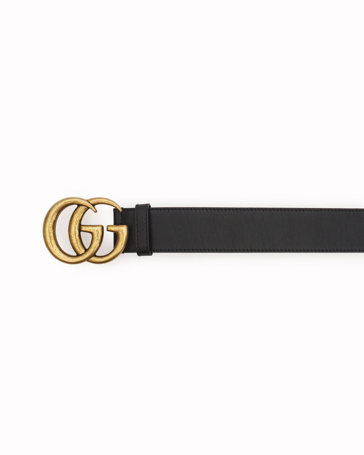 Gucci GG Marmont Black Leather Belt