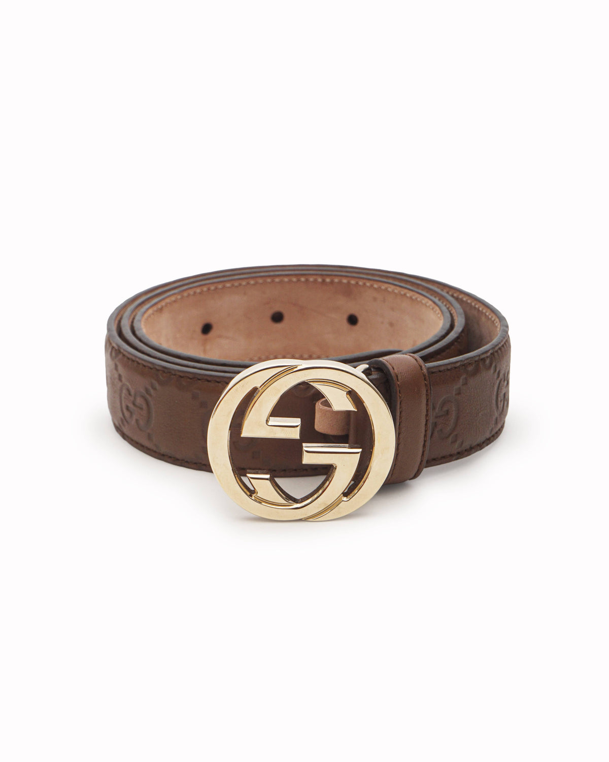 Gucci Guccissima Brown Leather Belt