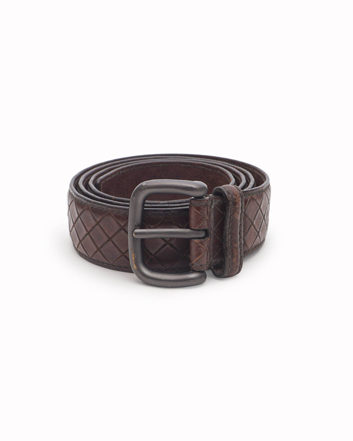 Bottega Veneta Intrecciato Weave Leather Belt