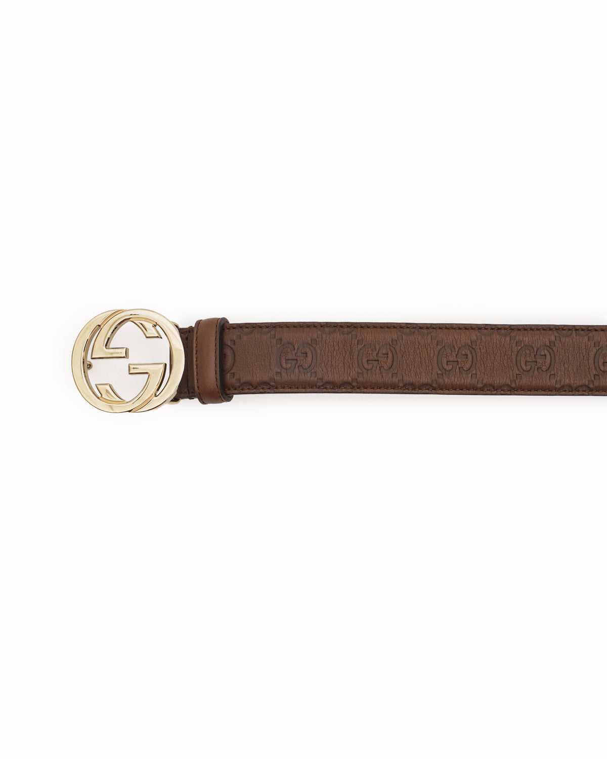 Gucci Guccissima Brown Leather Belt