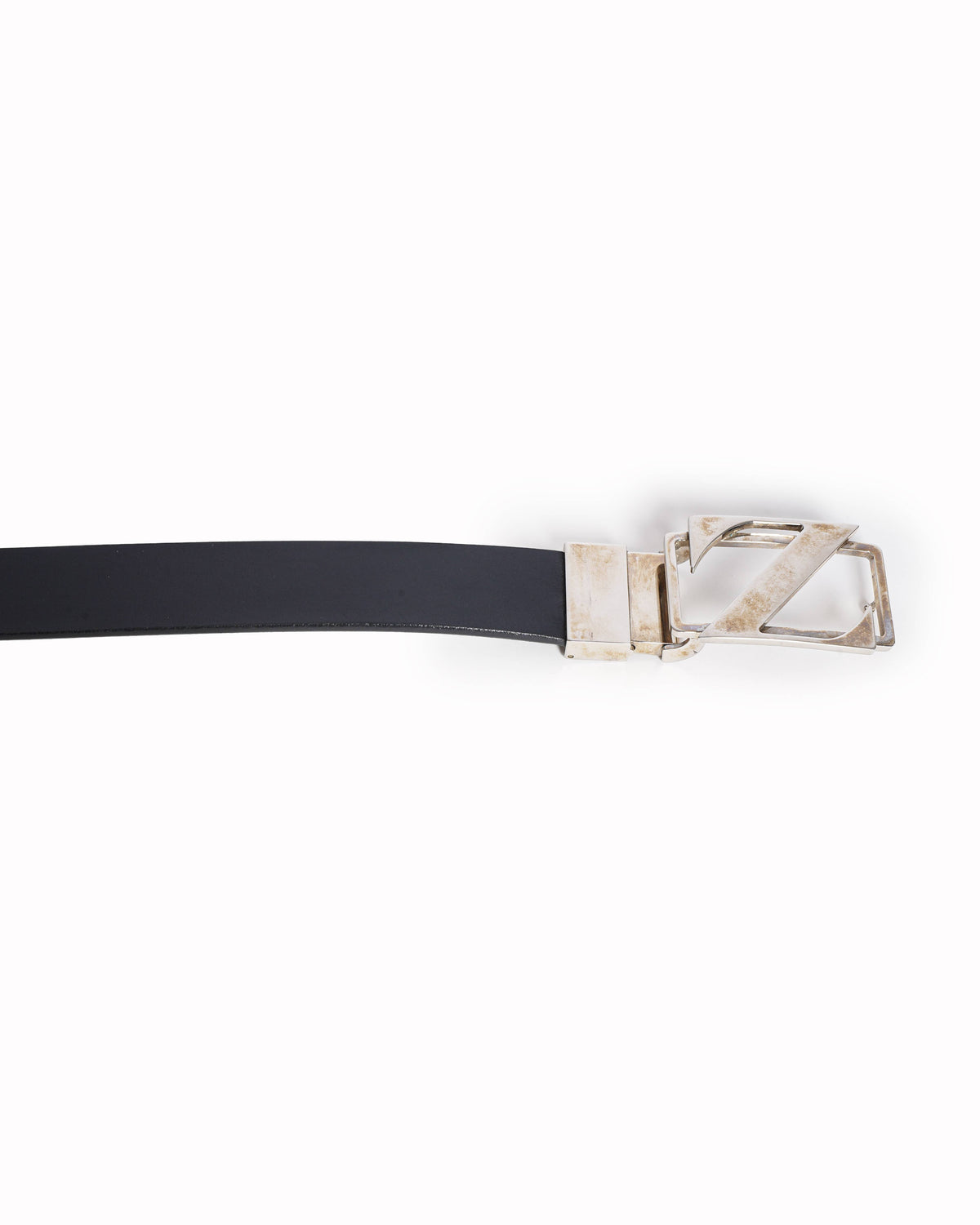 Zegna Reversible Black & Brown Leather Z-Buckle Belt