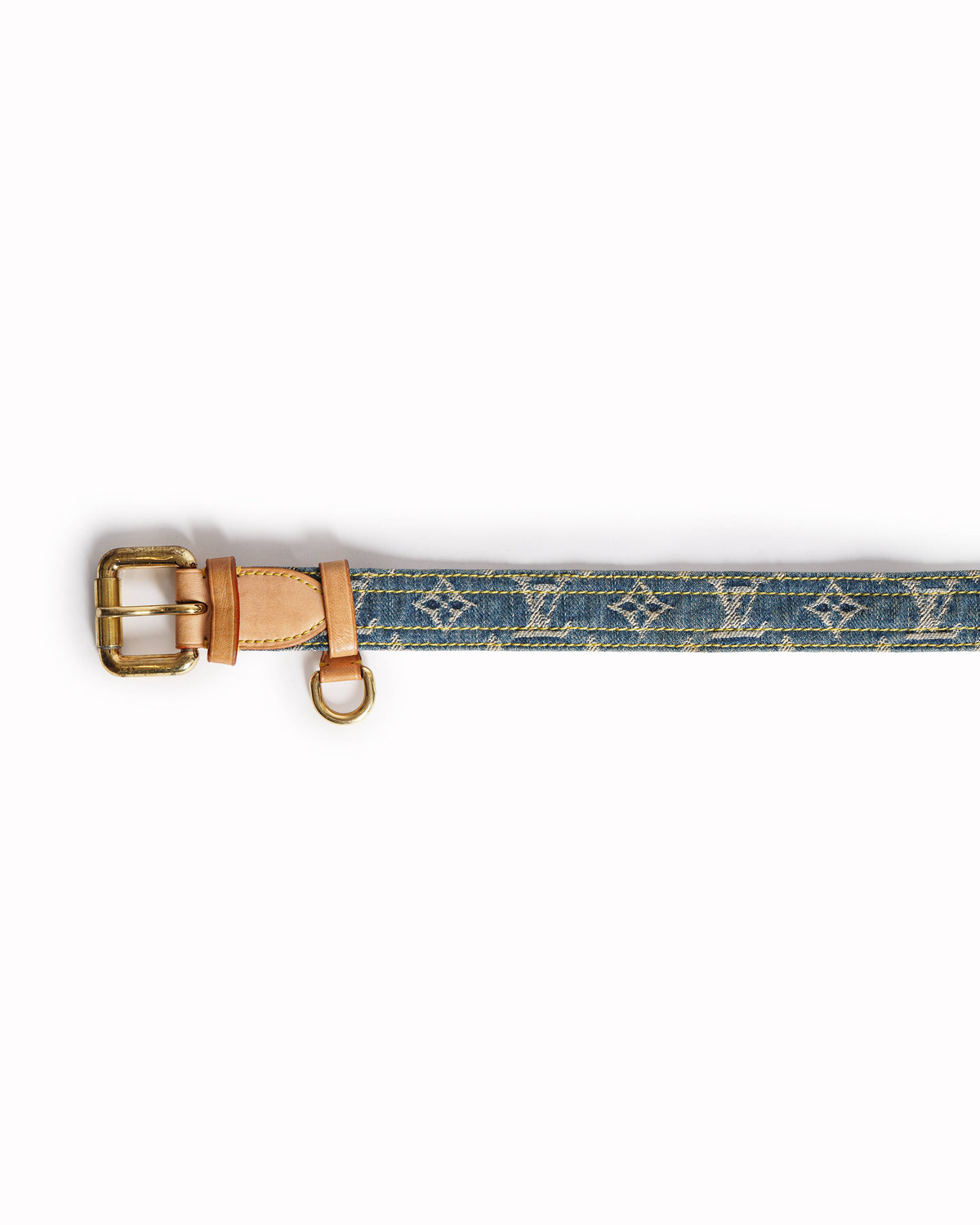 Louis Vuitton Blue Denim Monogram Denim Belt