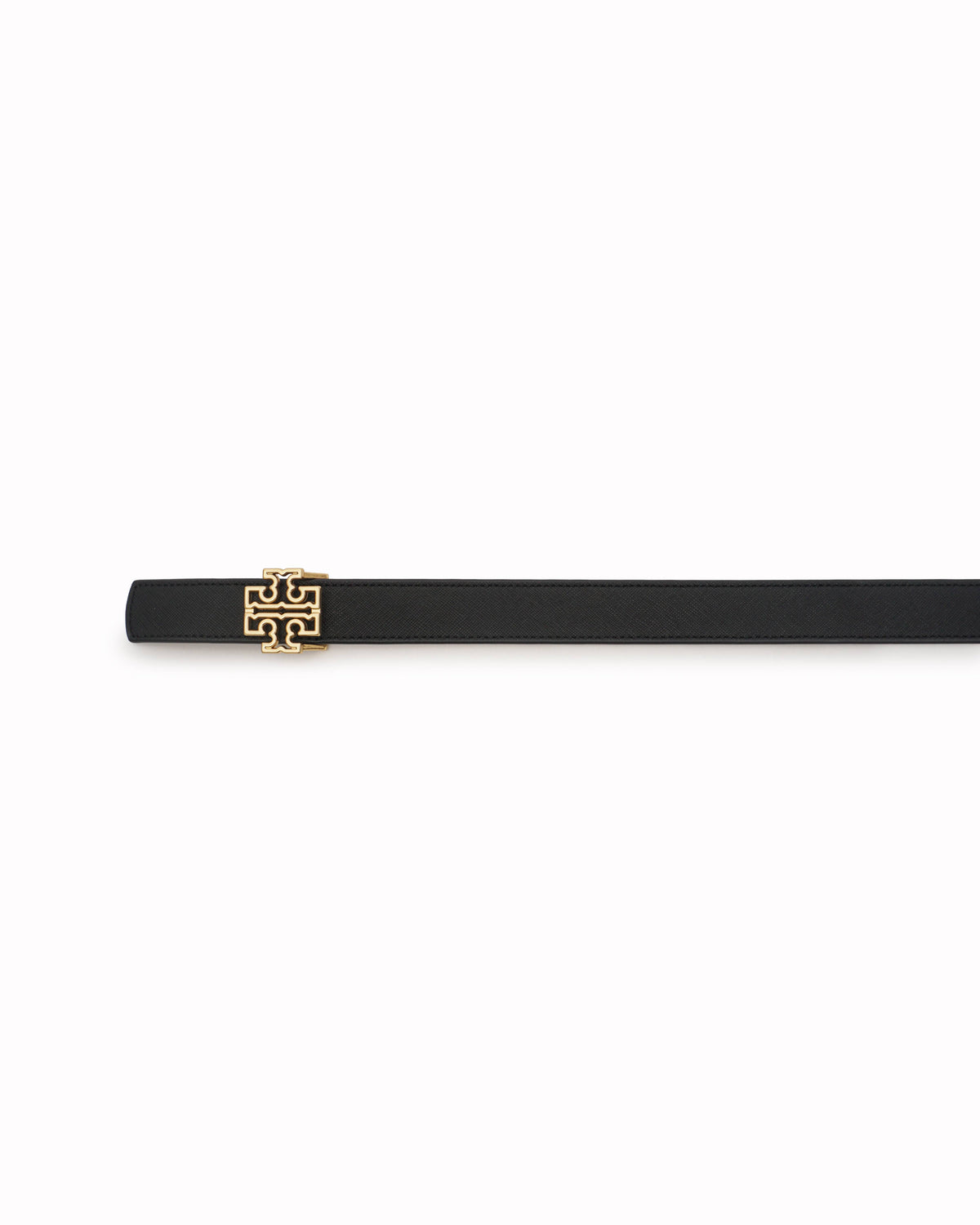 Tory Burch Reversible Slim Black & Tan Leather Belt
