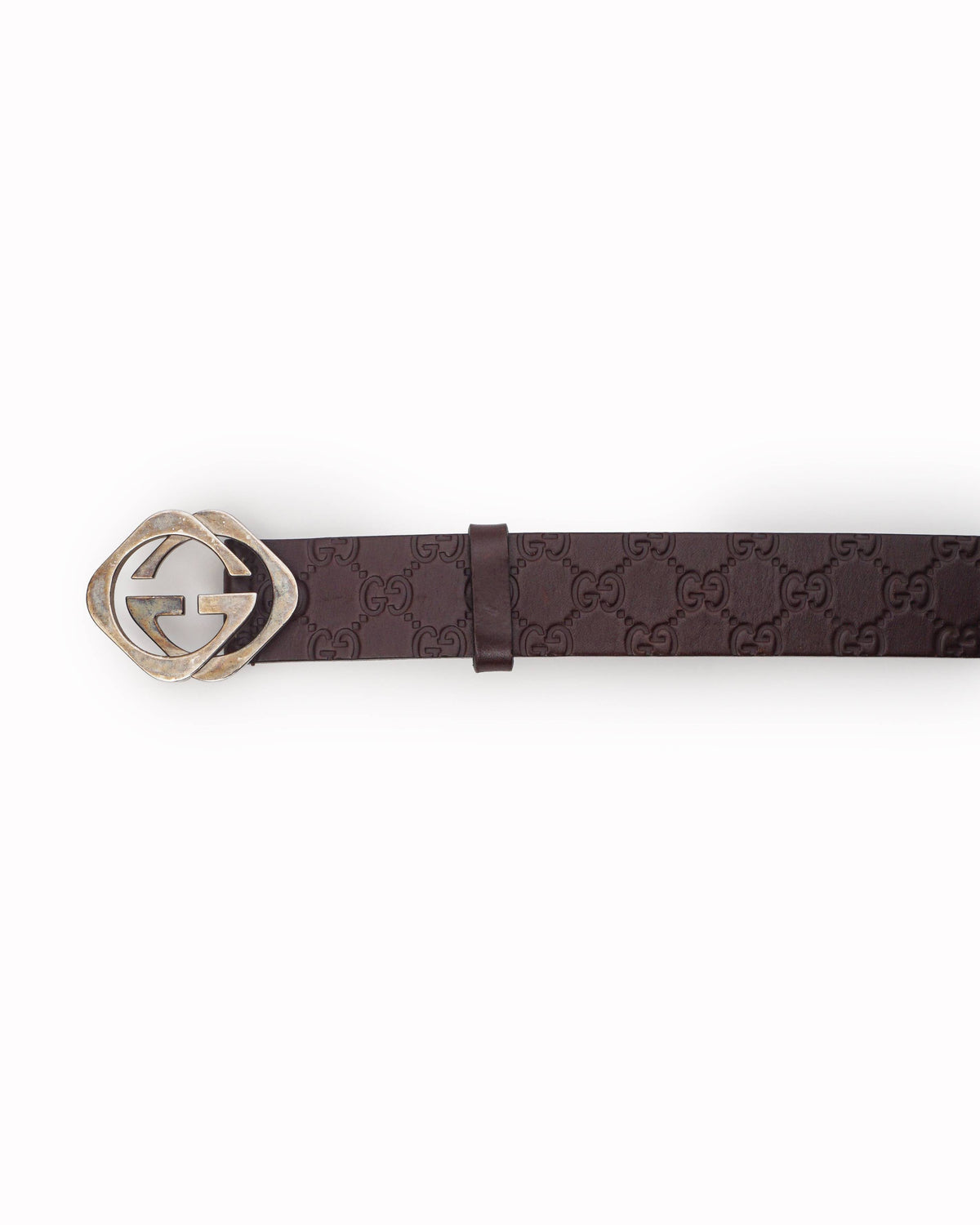 Gucci GG Signature Leather Belt In Brown