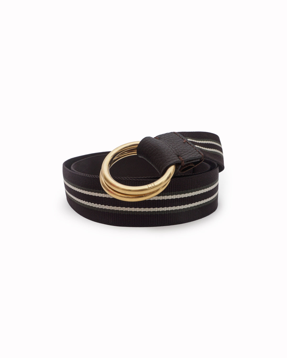 Dunhill Striped Men's D-Ring Belt