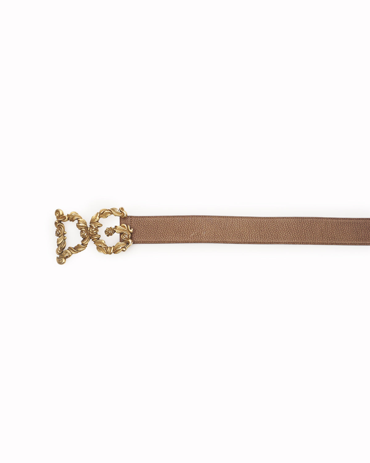 Dolce & Gabbana Baroque DG Logo Leather Belt