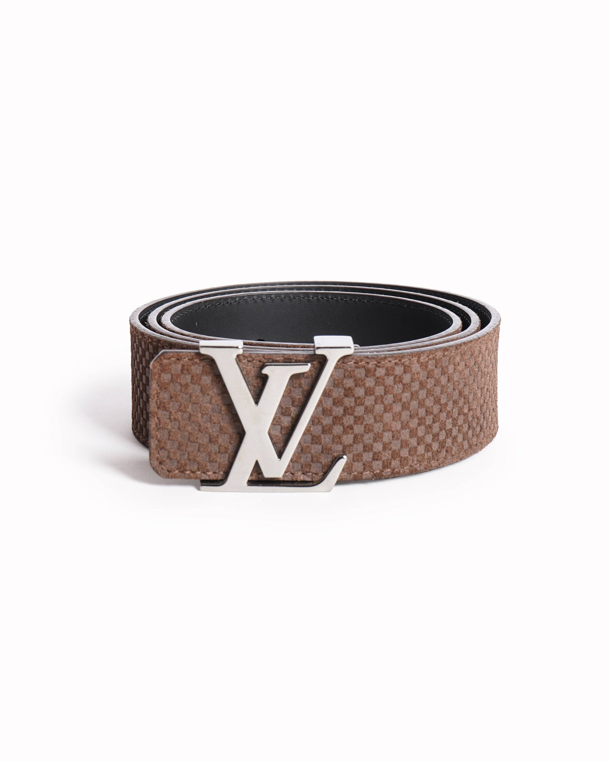 Louis vuitton brown textured belt