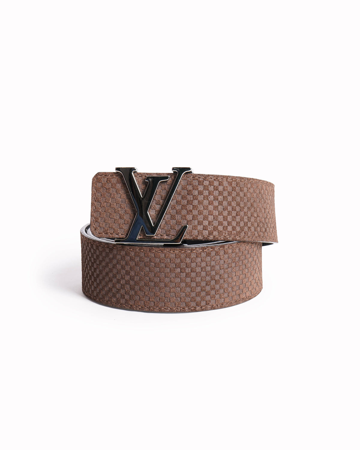 Louis vuitton brown textured belt