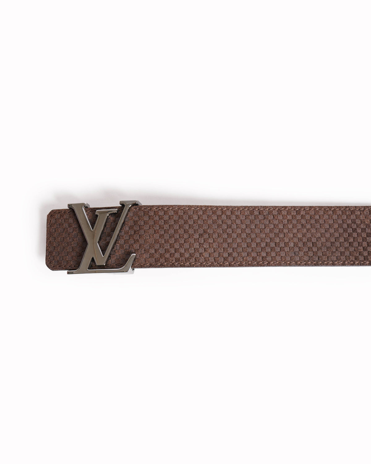 Louis vuitton brown textured belt
