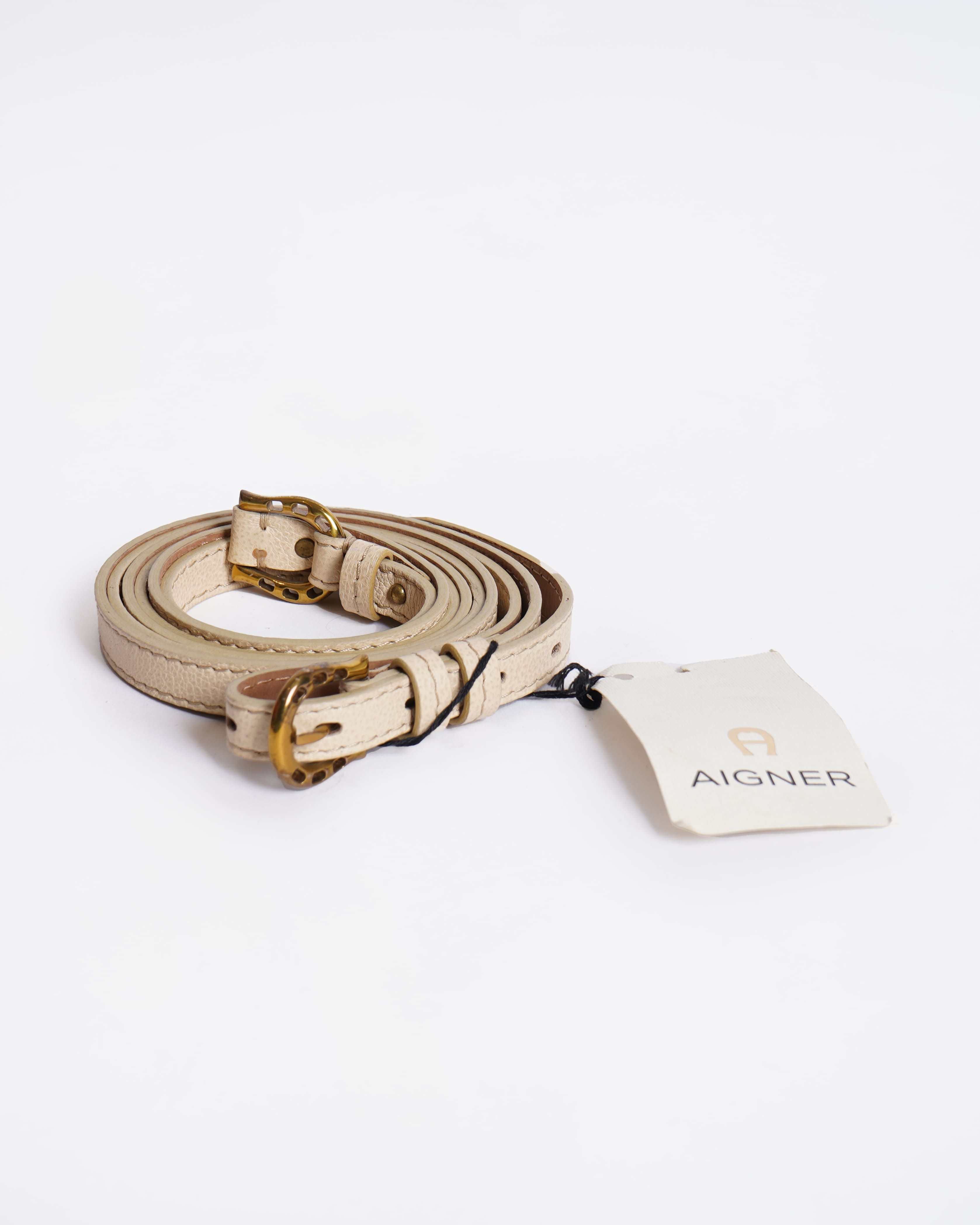 Aigner beige bag belt