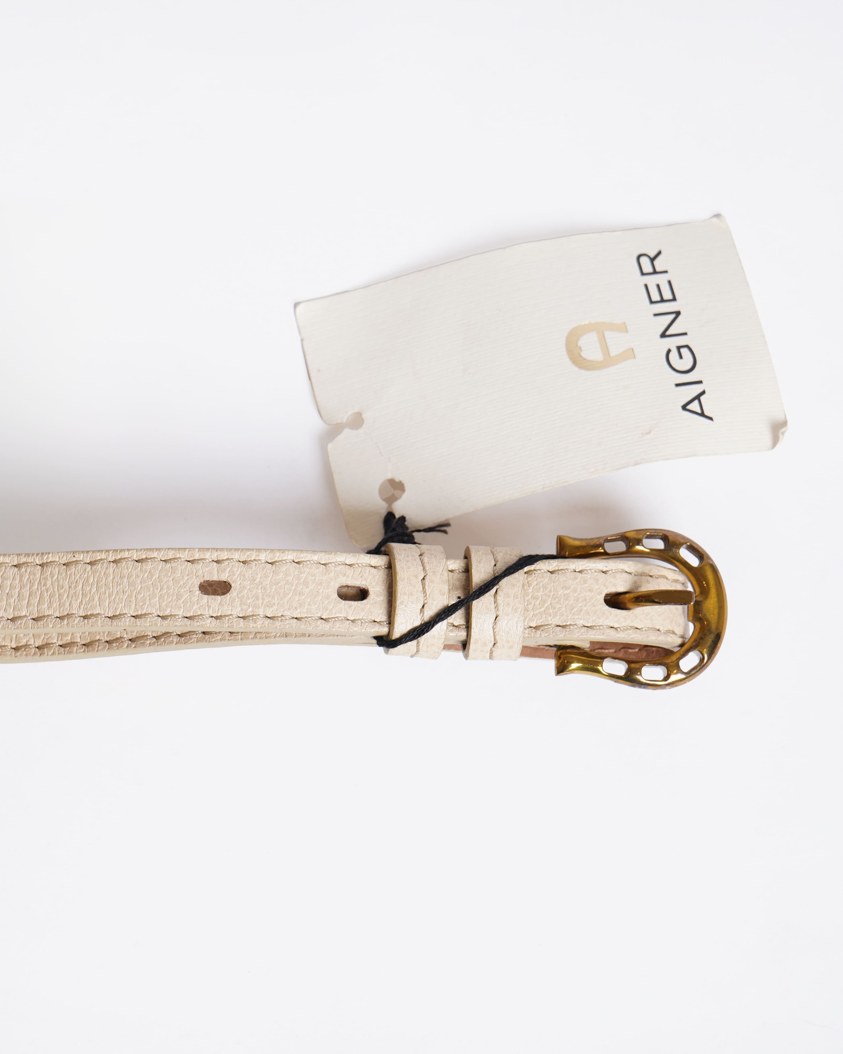 Aigner beige bag belt