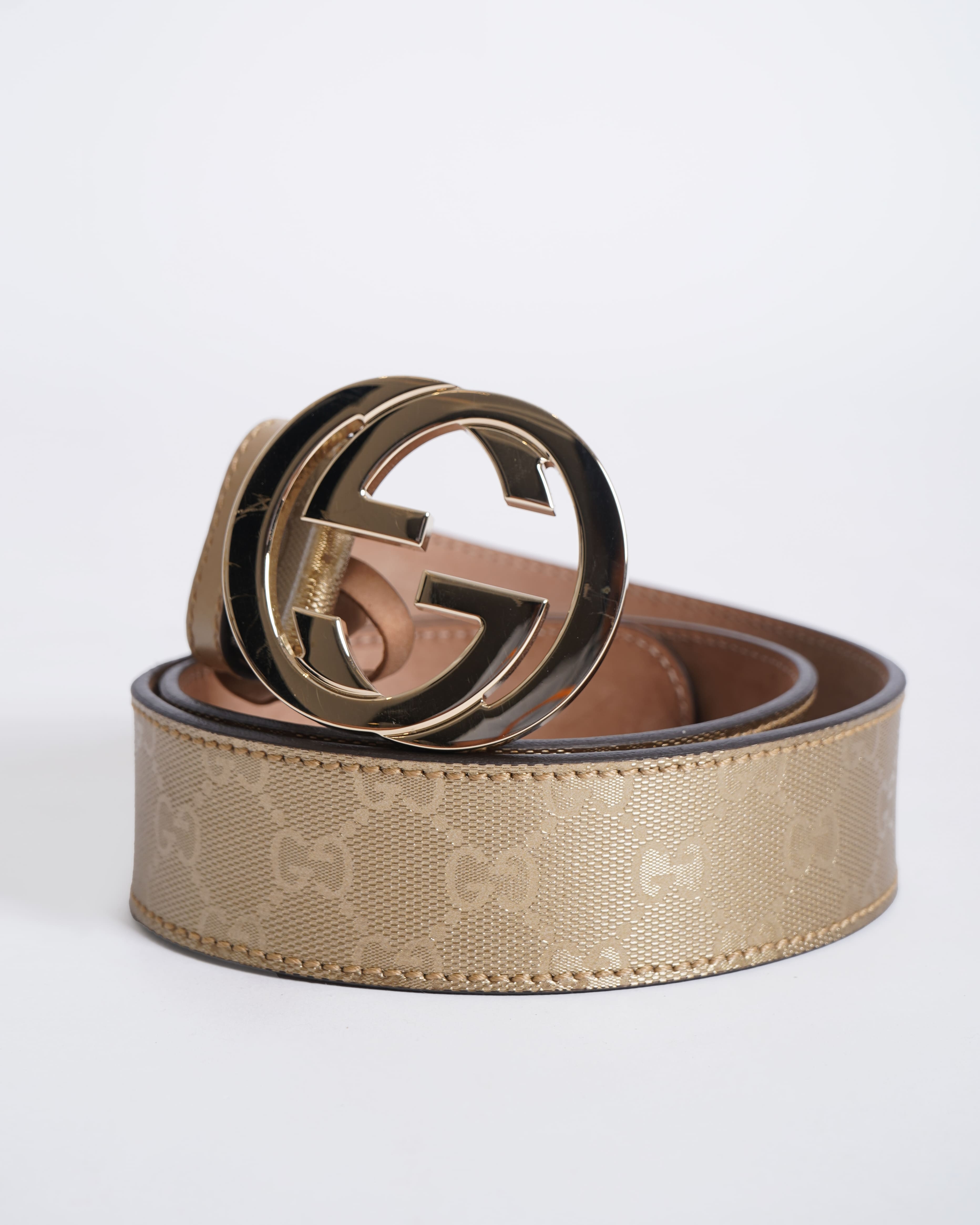Gucci GG Women's Belt In Golden