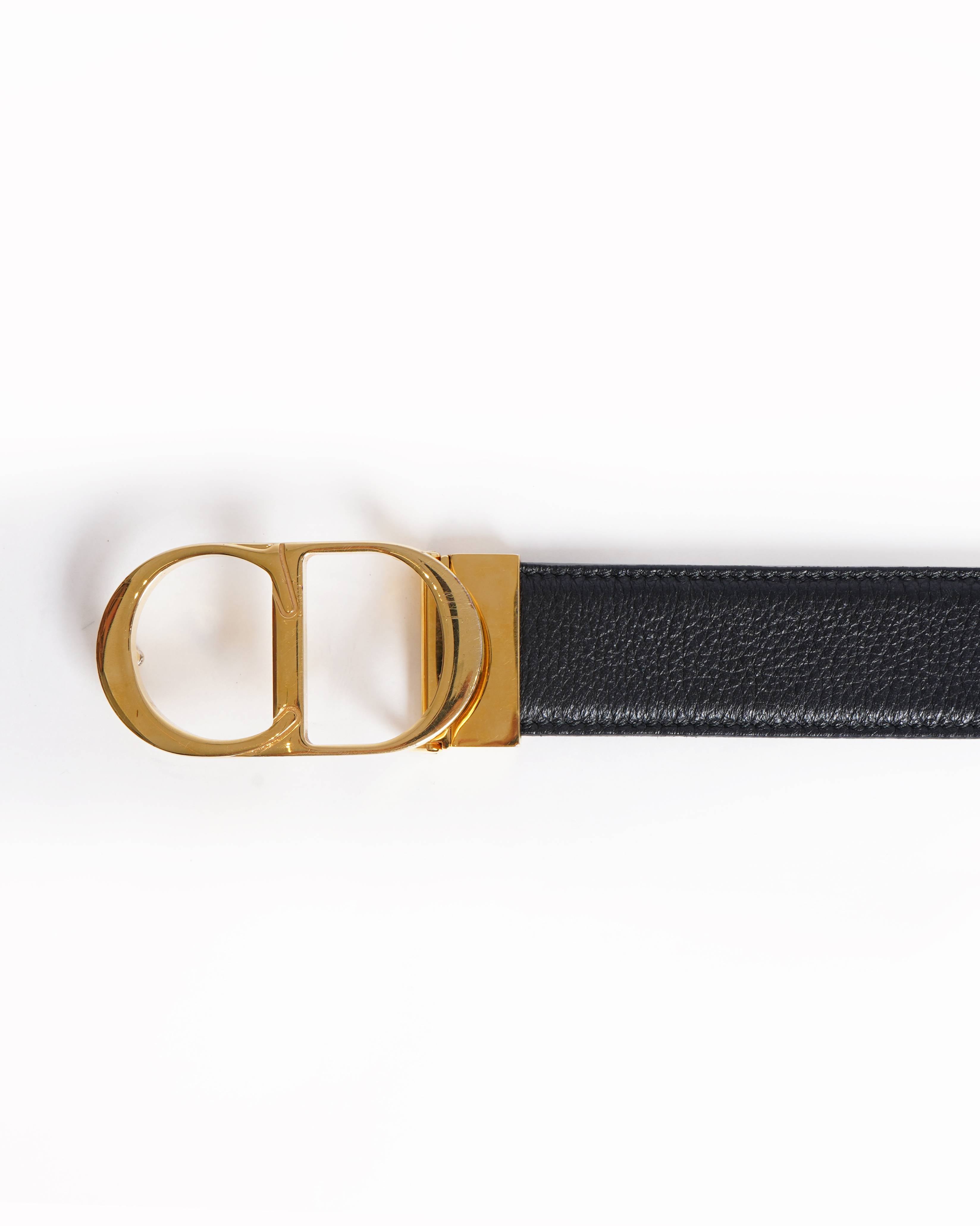 Christian Dior Montaigne leather belt