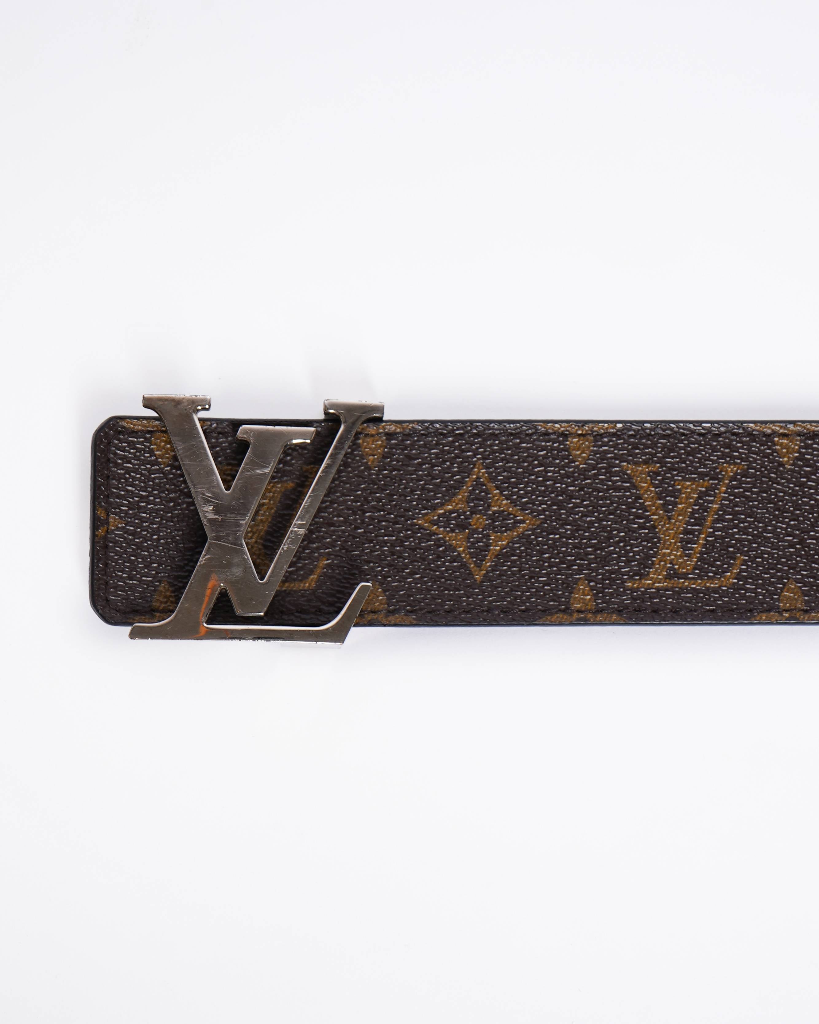 Louis Vuitton Monogram Canvas Signature Buckle Belt