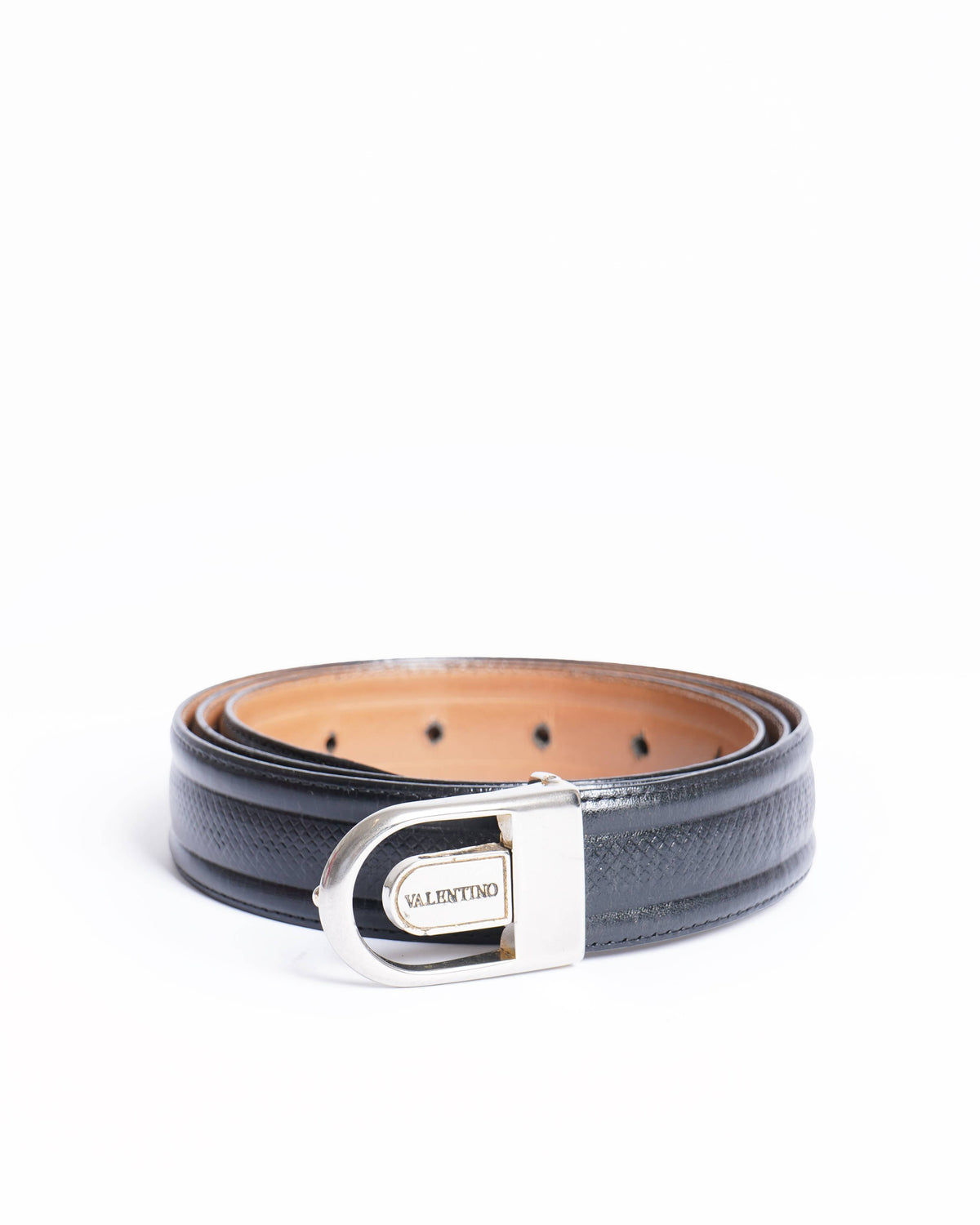 Vintage Valentino Black Leather Belt