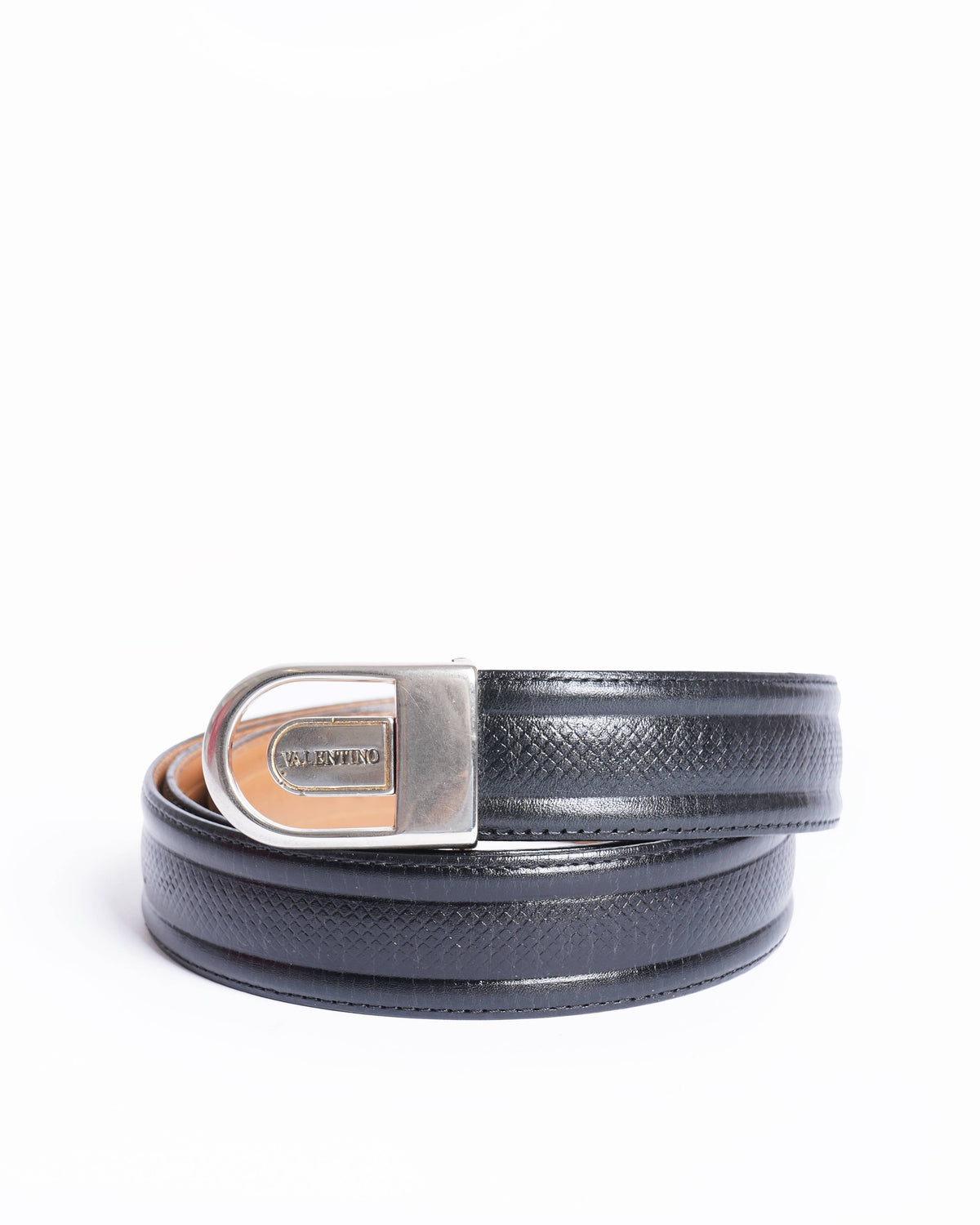 Vintage Valentino Black Leather Belt
