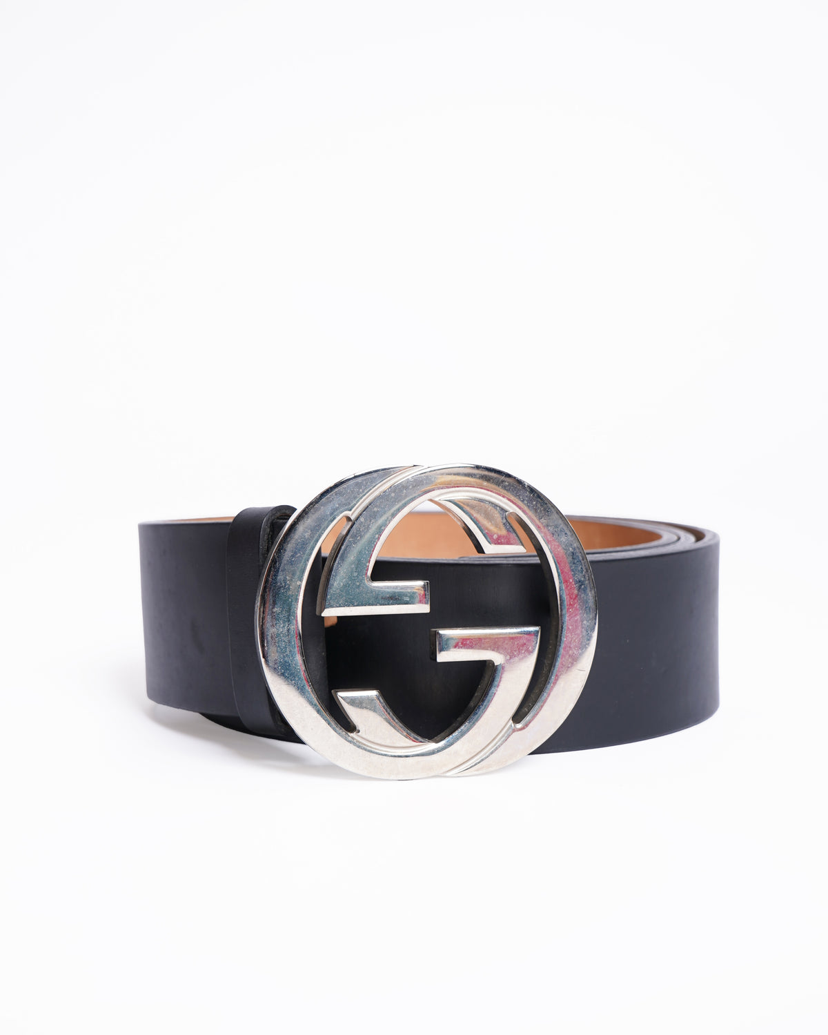Gucci Men GG Leather Belt