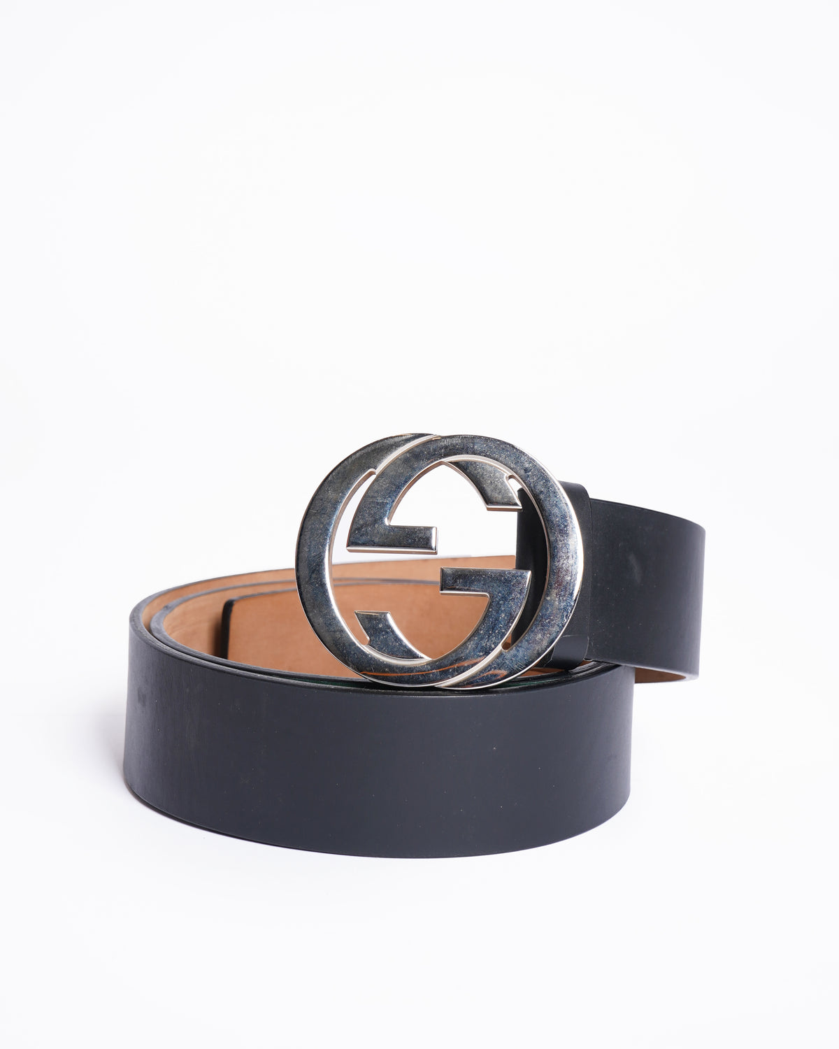 Gucci Men GG Leather Belt