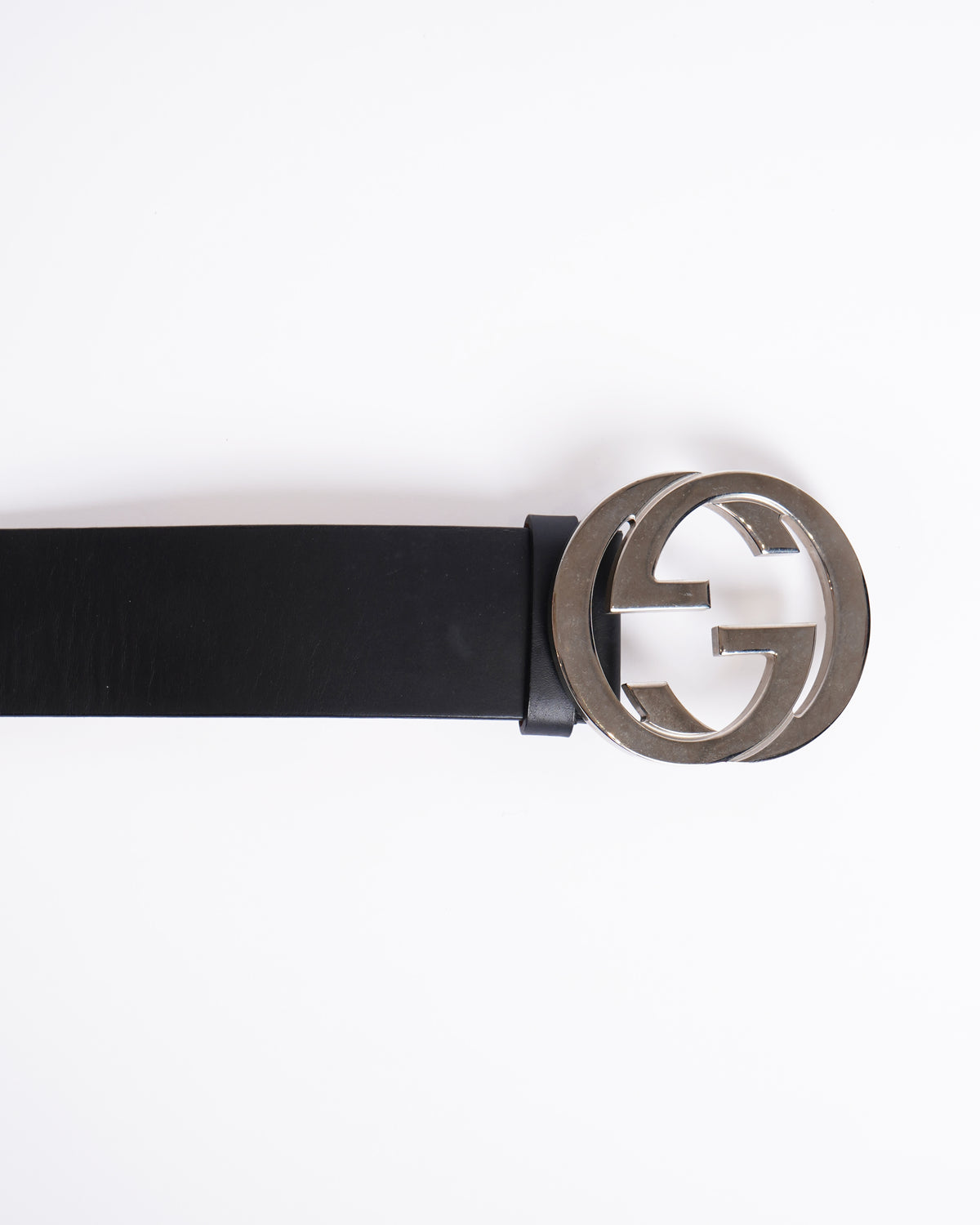 Gucci Men GG Leather Belt