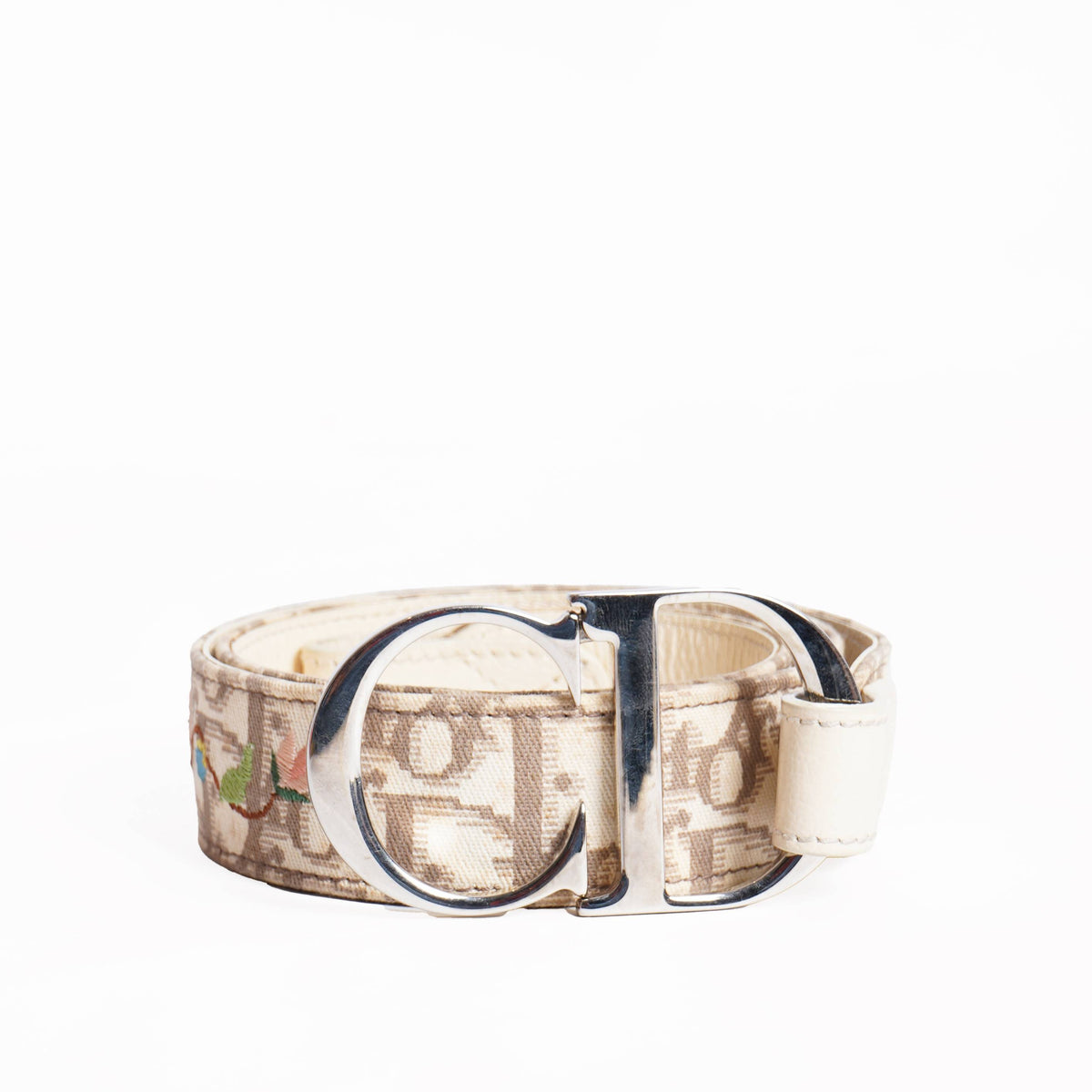 Christian Dior Diorissimo Floral Embroidered Monogram Belt  display picture 2