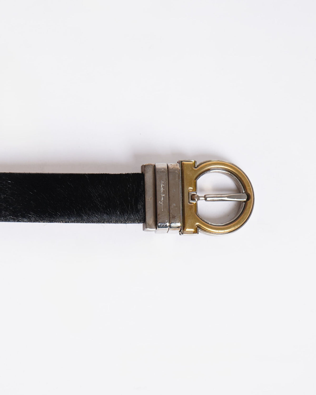 Salvatore Ferragamo black leather belt