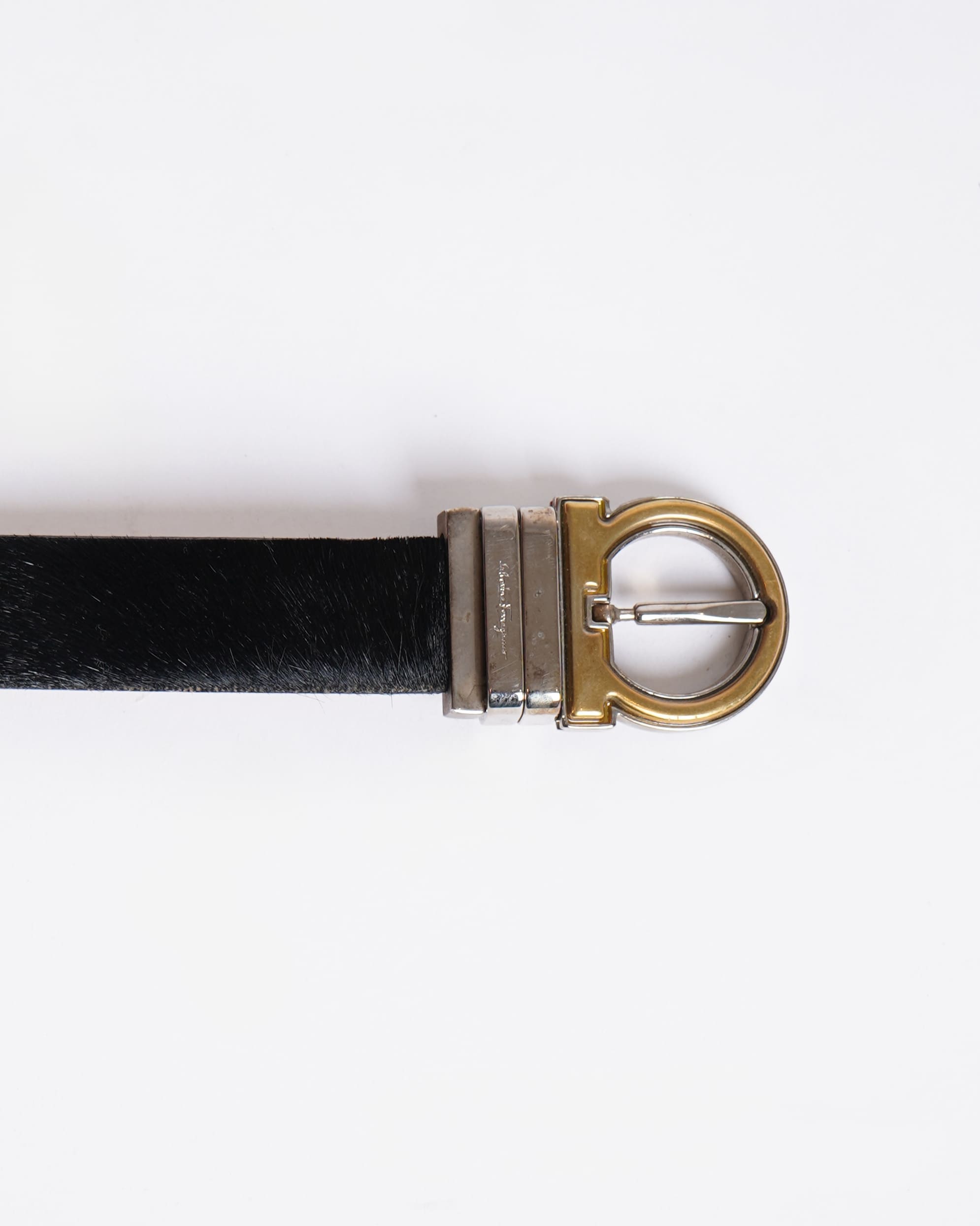 Salvatore Ferragamo black leather belt