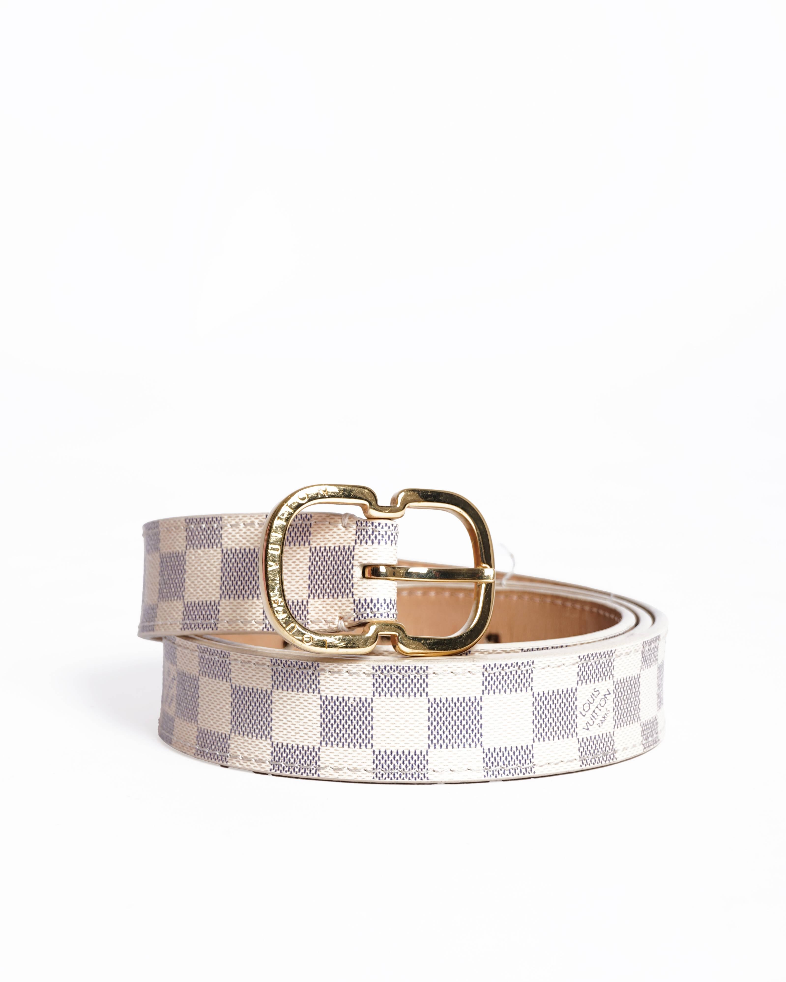 Louis Vuitton Damier Azur Canvas Mini Belt
