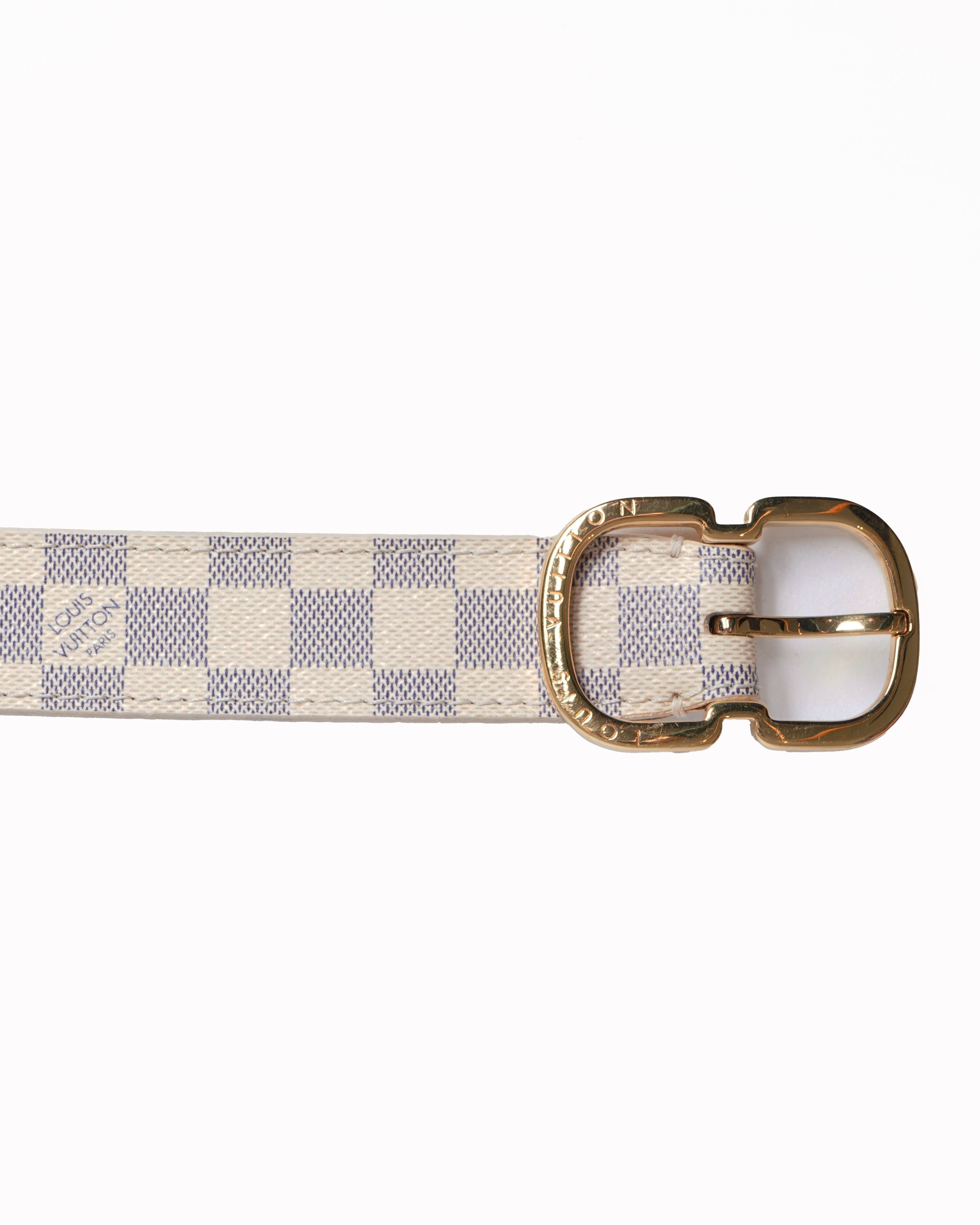 Louis Vuitton Damier Azur Canvas Mini Belt