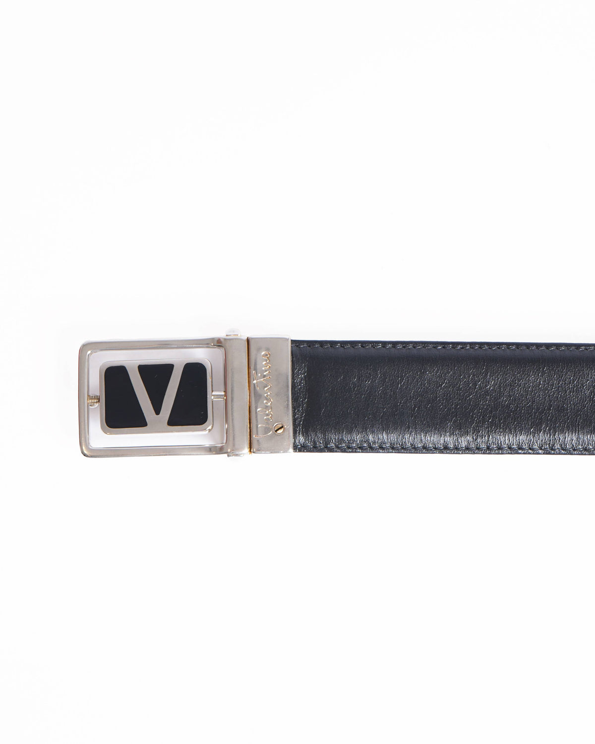 Vintage Valentino Black Leather Belt