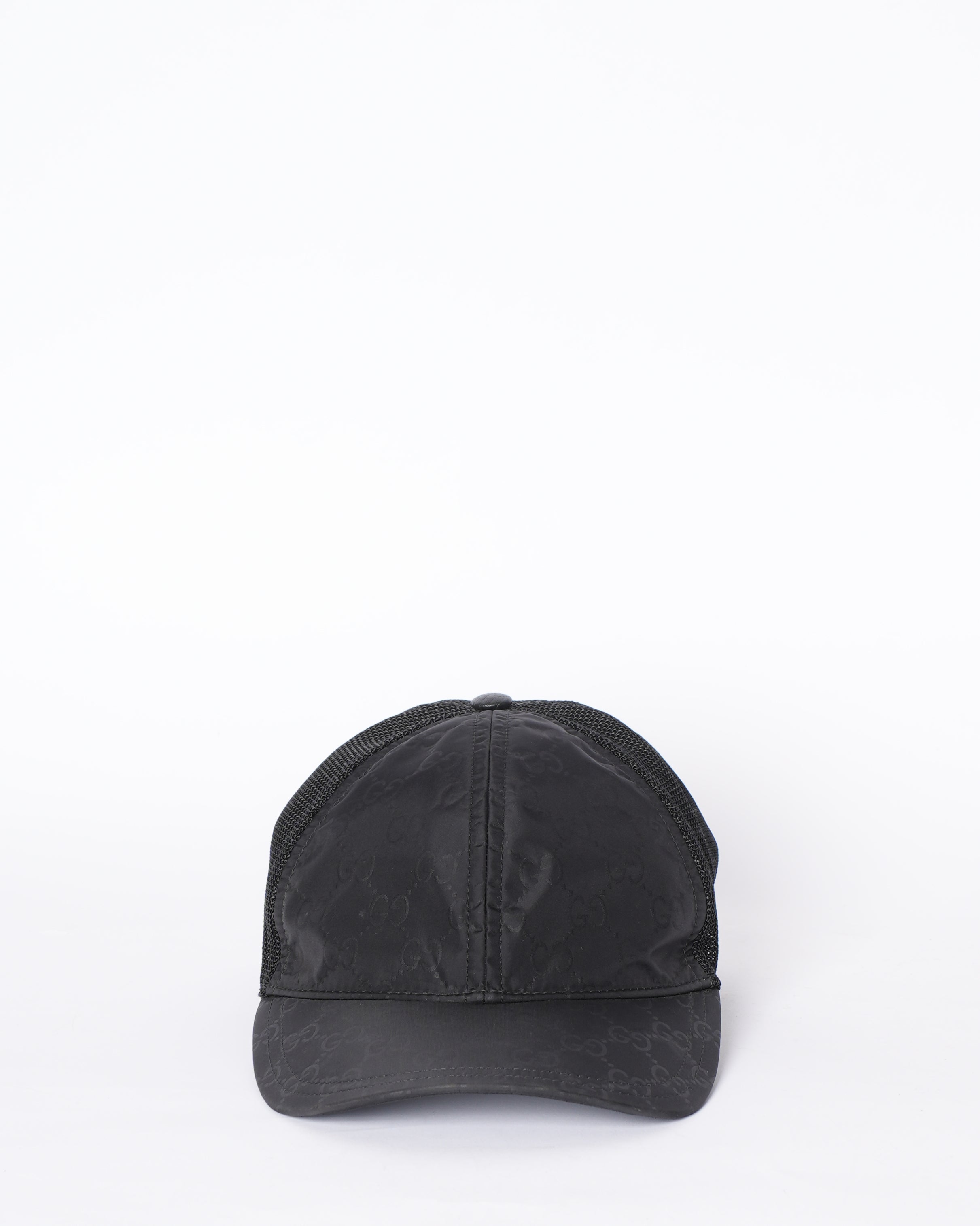 Gucci Black Nylon & Mesh Baseball Cap