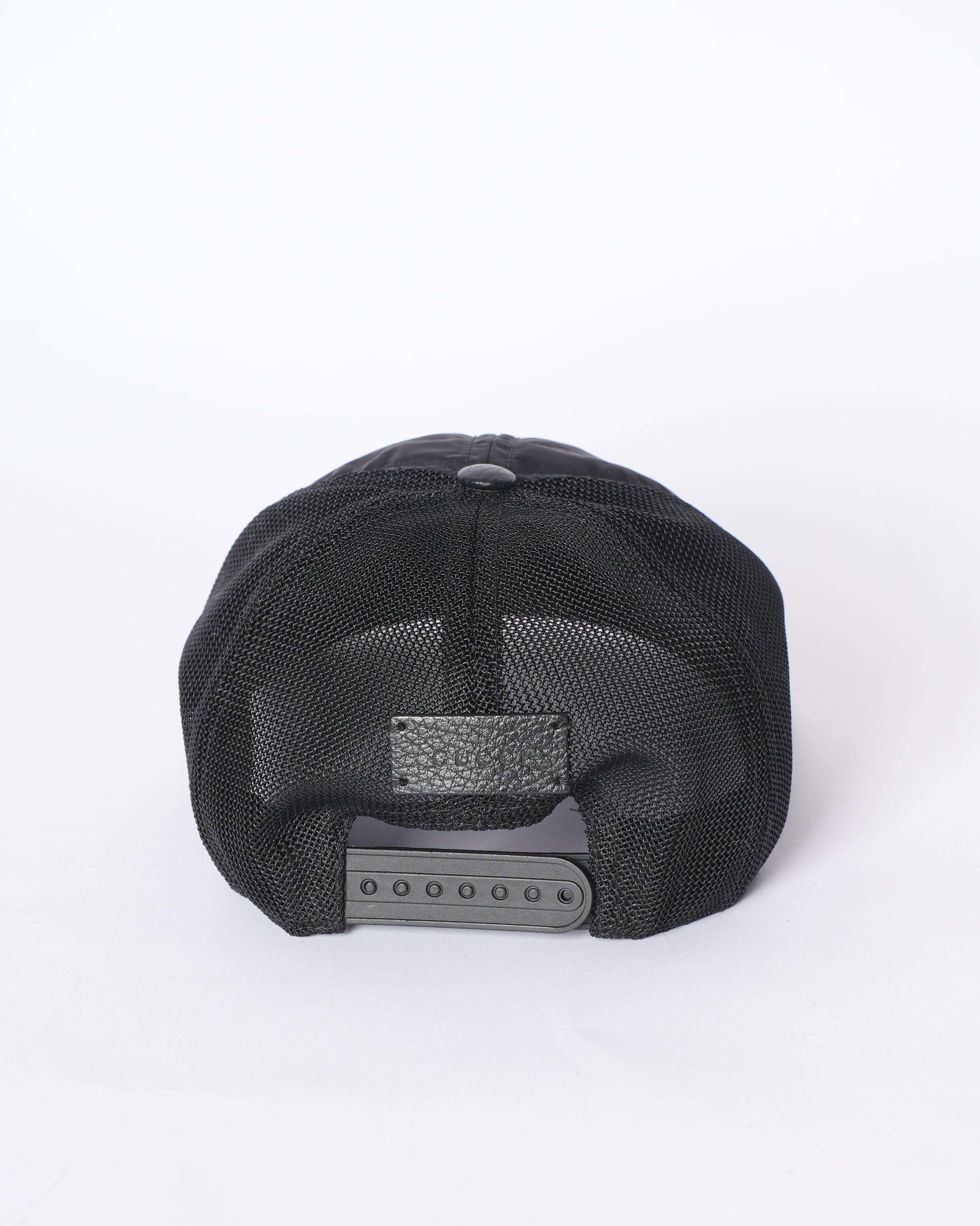 Gucci Black Nylon & Mesh Baseball Cap