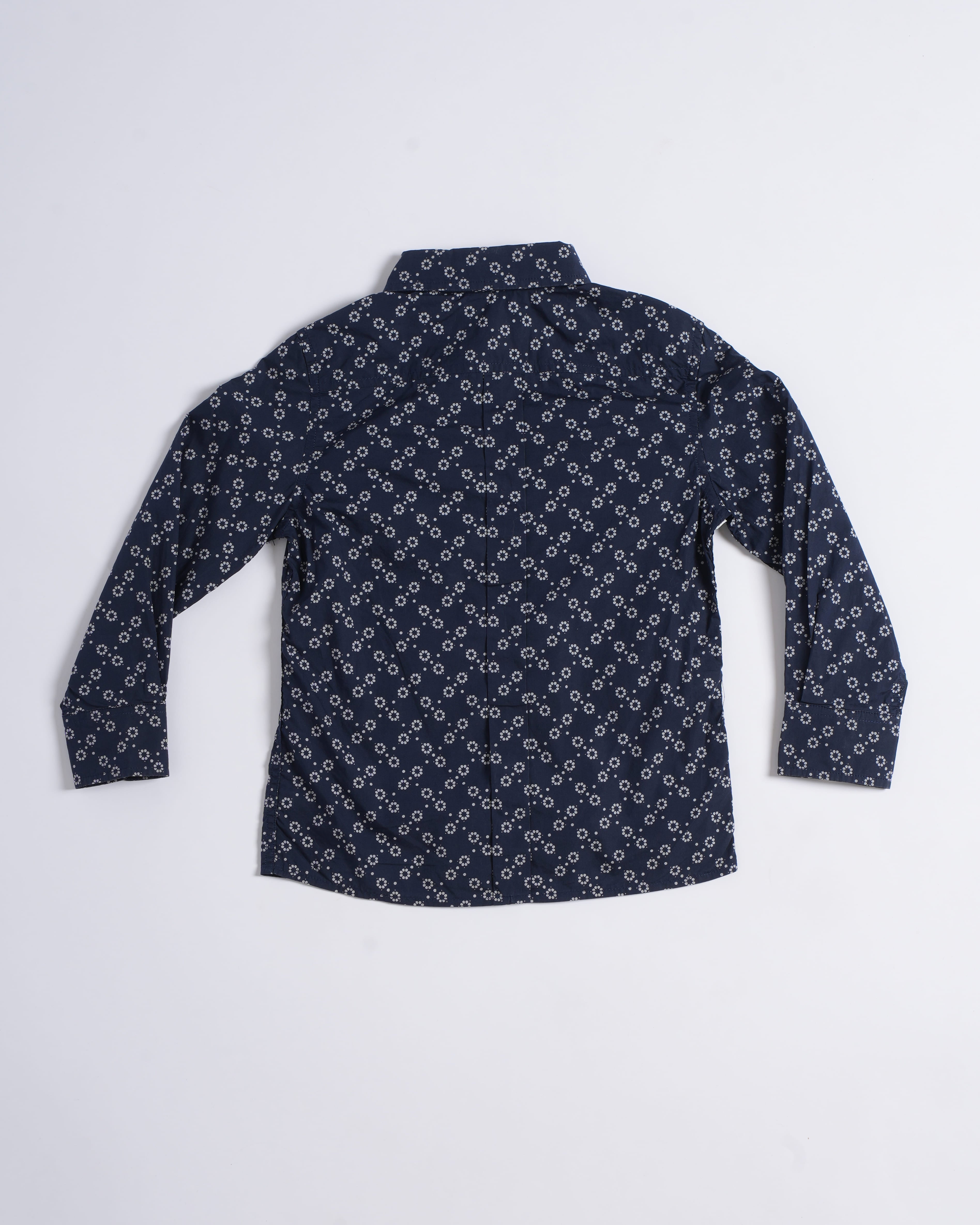 Dolce & Gabbana Boys’ Navy Blue Shirt with Floral Print