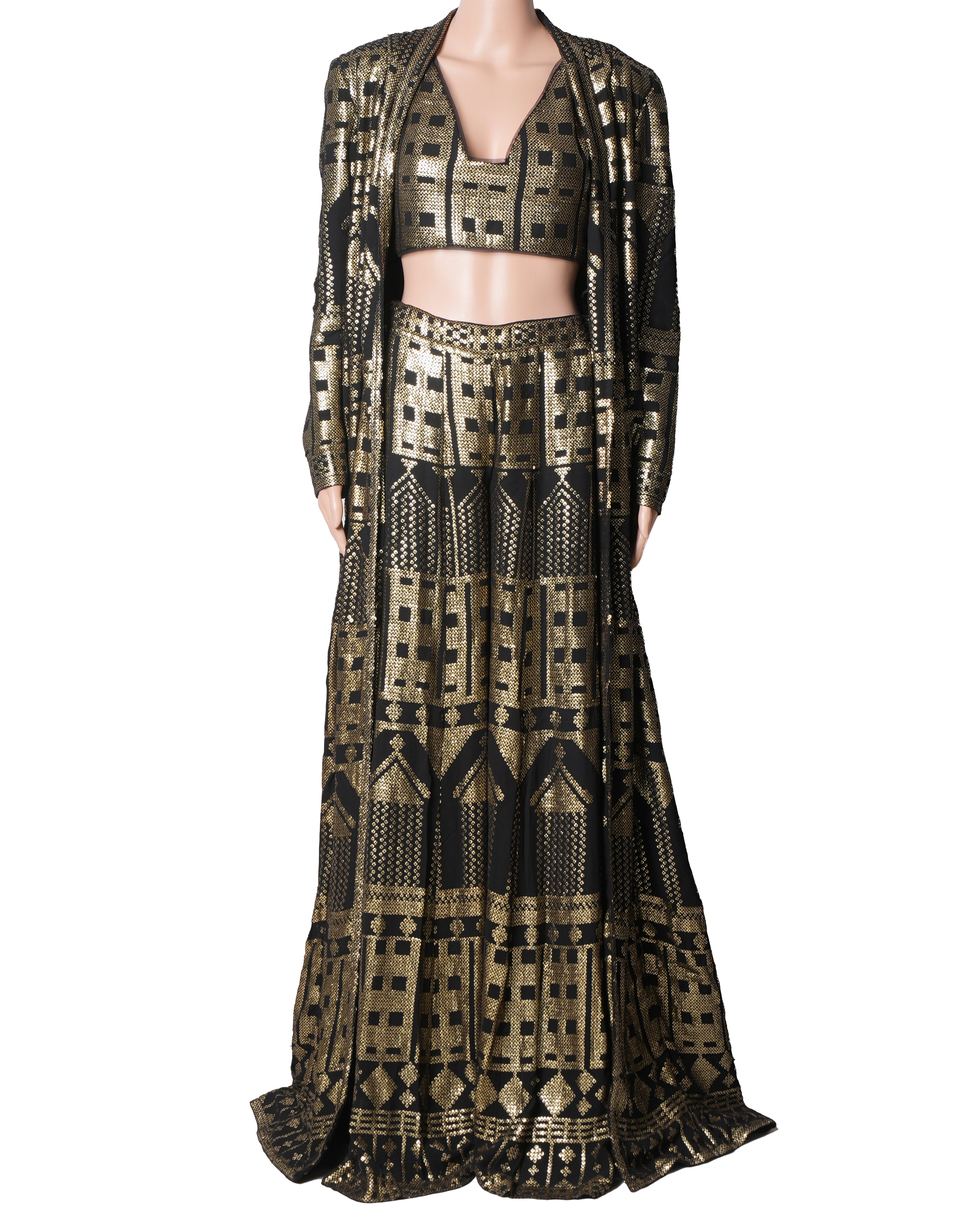 Manish Malhotra Black & Golden Set