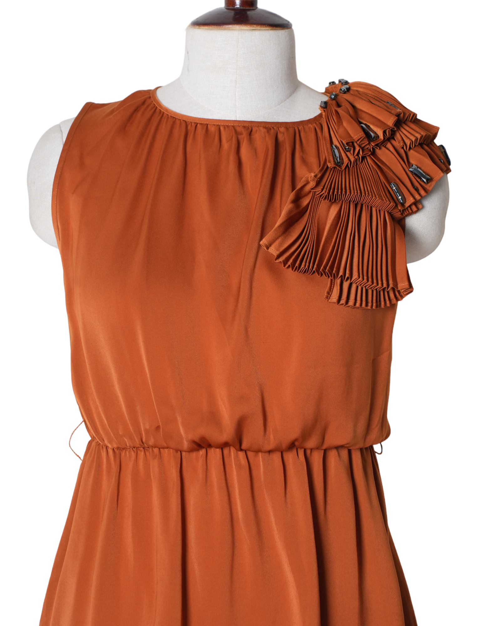 Pinko Dress With Pleated Shoulder Detail