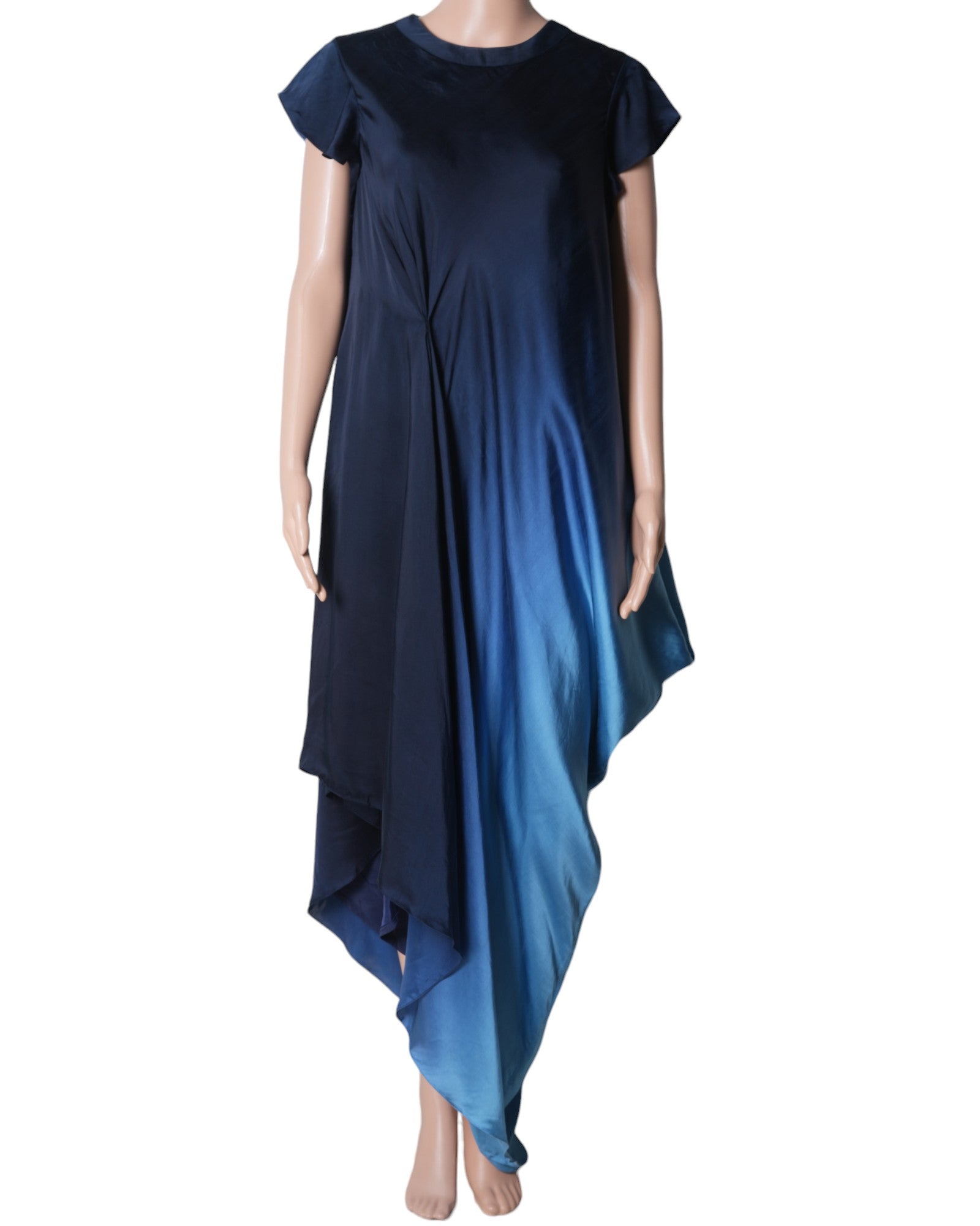 Urvashi Joneja Blue Ombre Asymmetric Dress