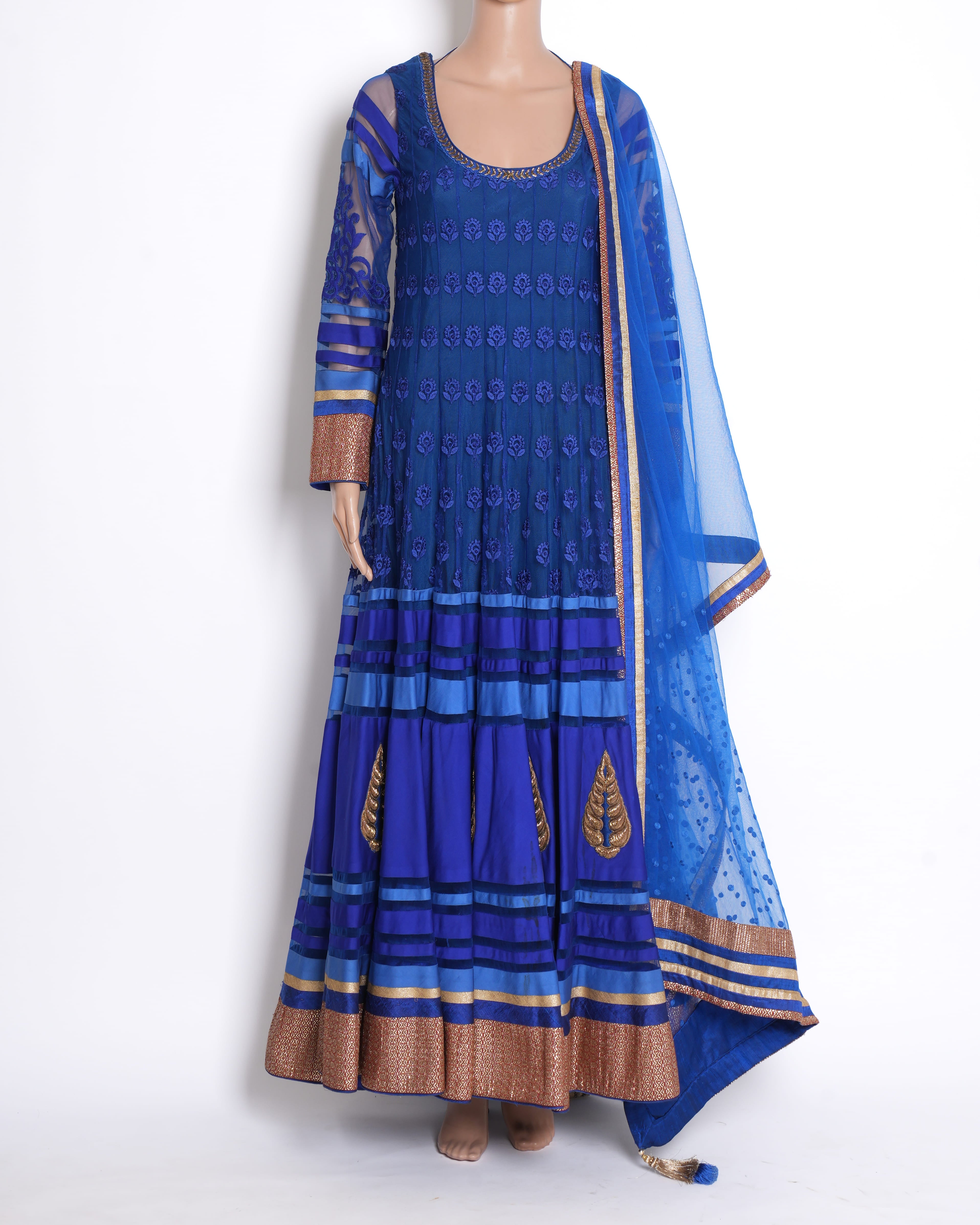 Osaa Anarkali Set of 3 in Electric Blue