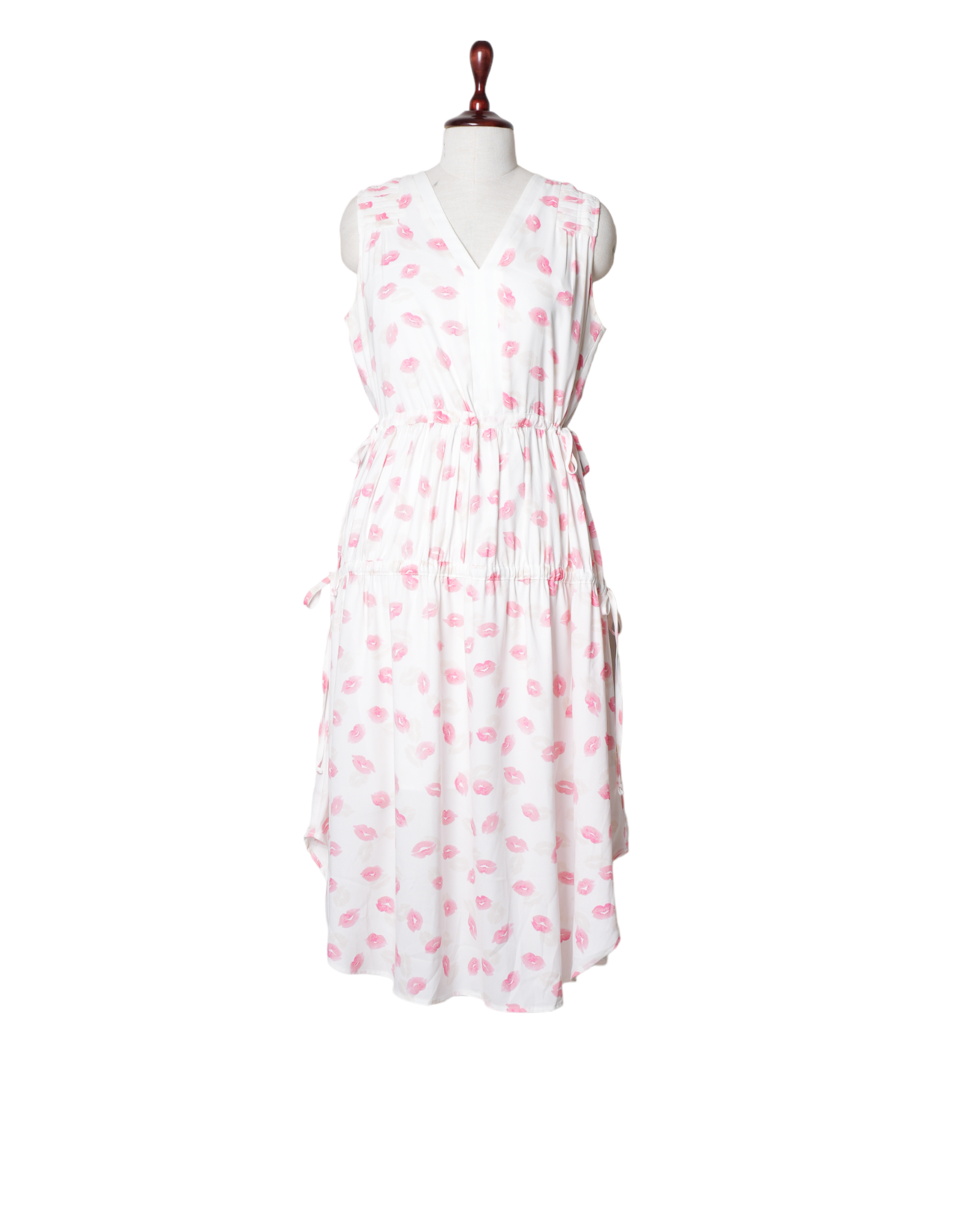 New DKNY Printed Ruched Dress