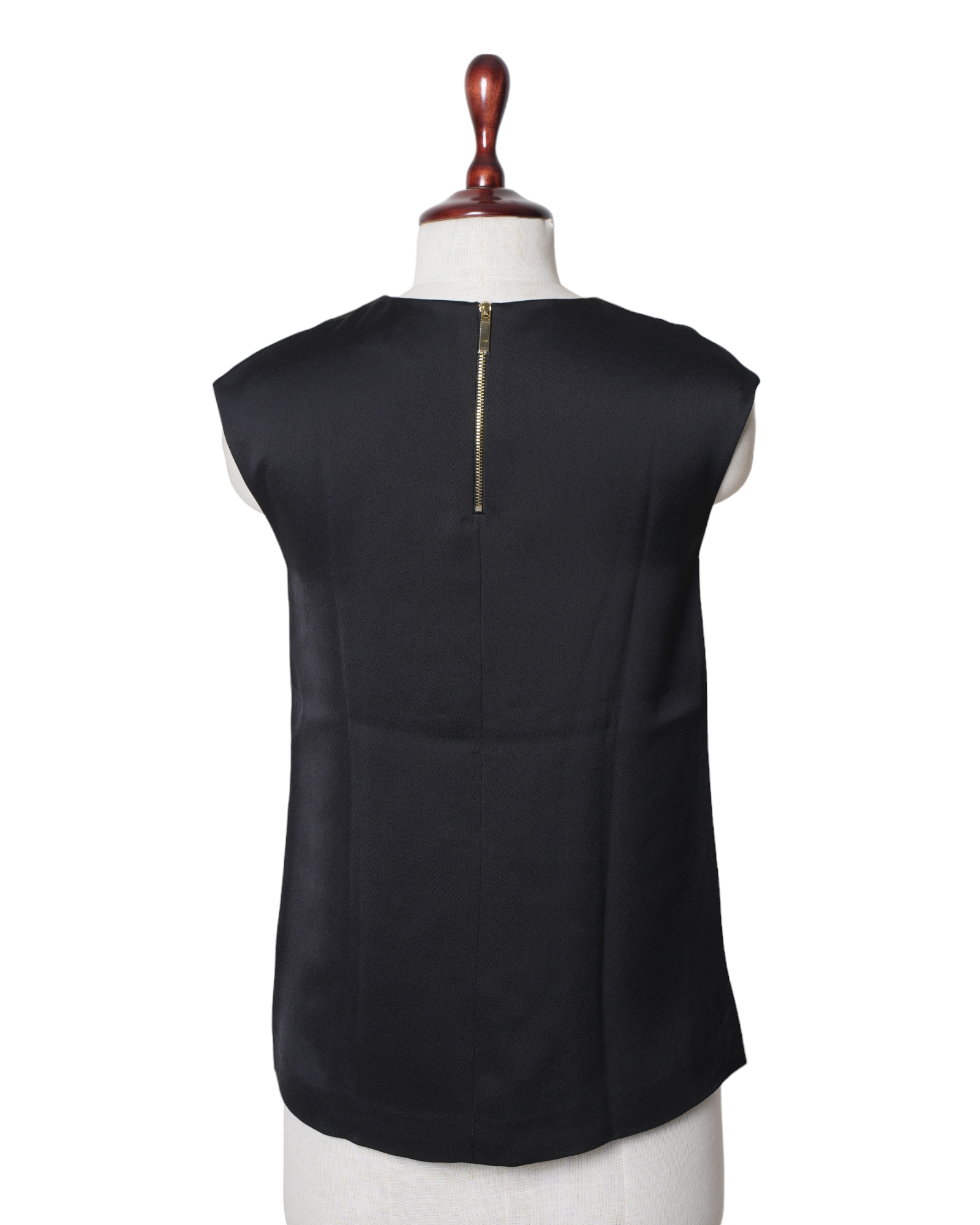 Ted Baker Black Faux Pearl Satin Top