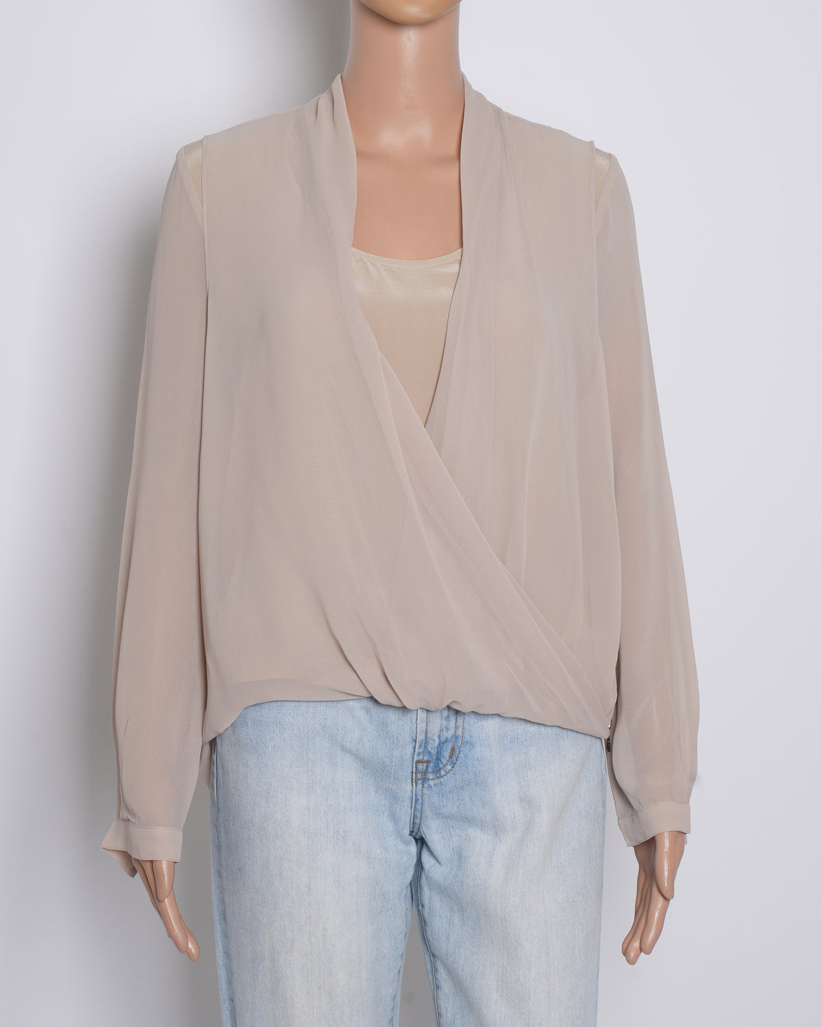 AllSaints Overlapping Detail Full Sleeve Top