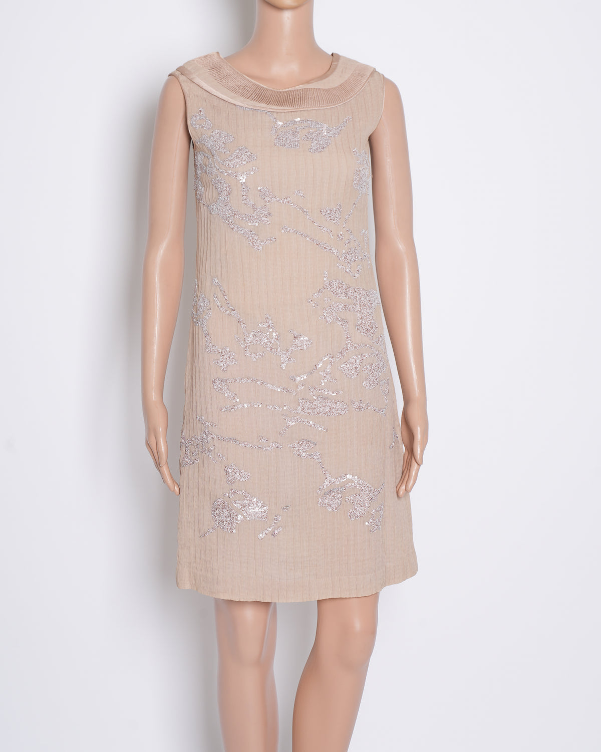 ⁠Rohit gandhi and rahul khanna Sequin Dress In Beige